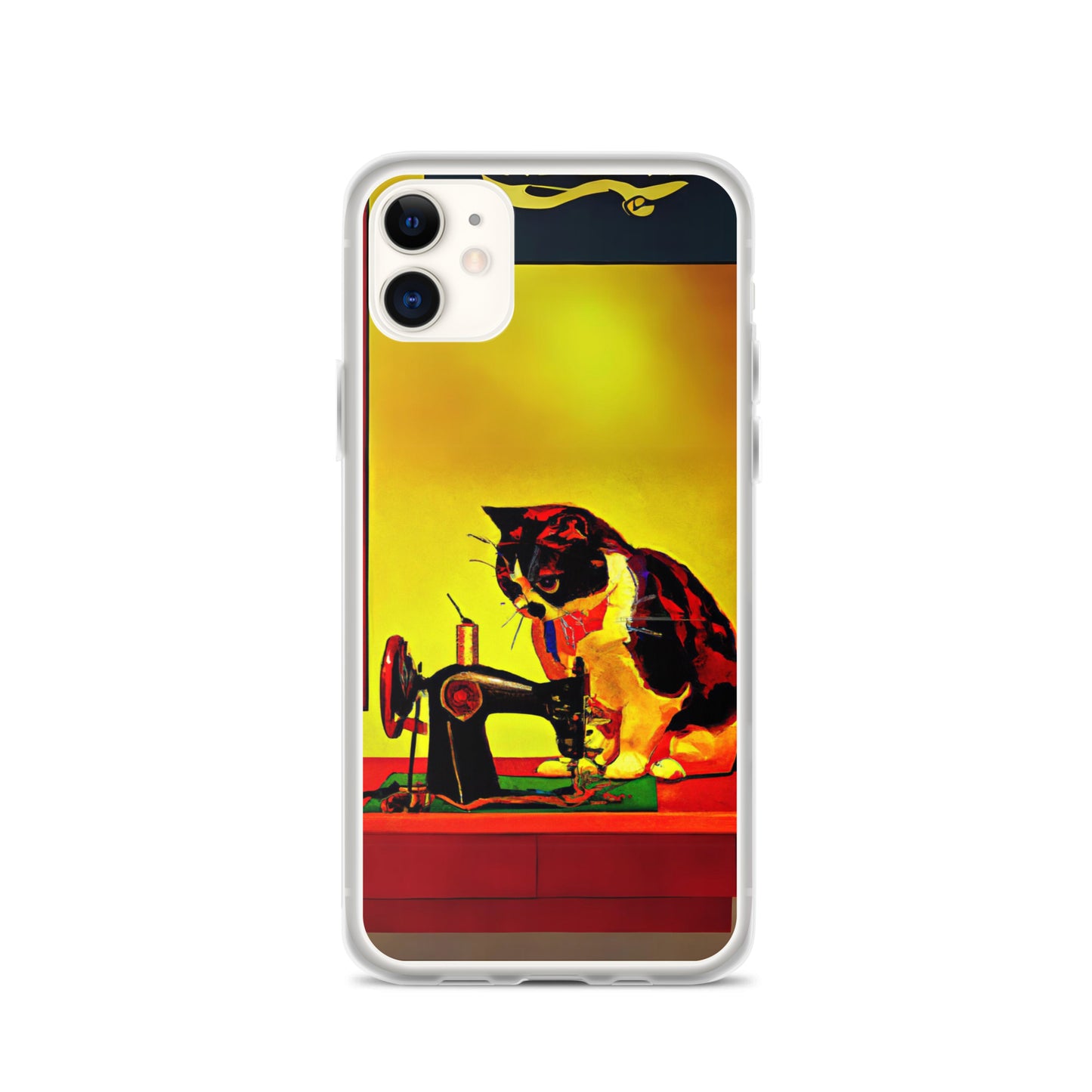 iPhone® "Sewing Cats" Clear Phone Case Design – The Perfect Gift for People who Love to Sew