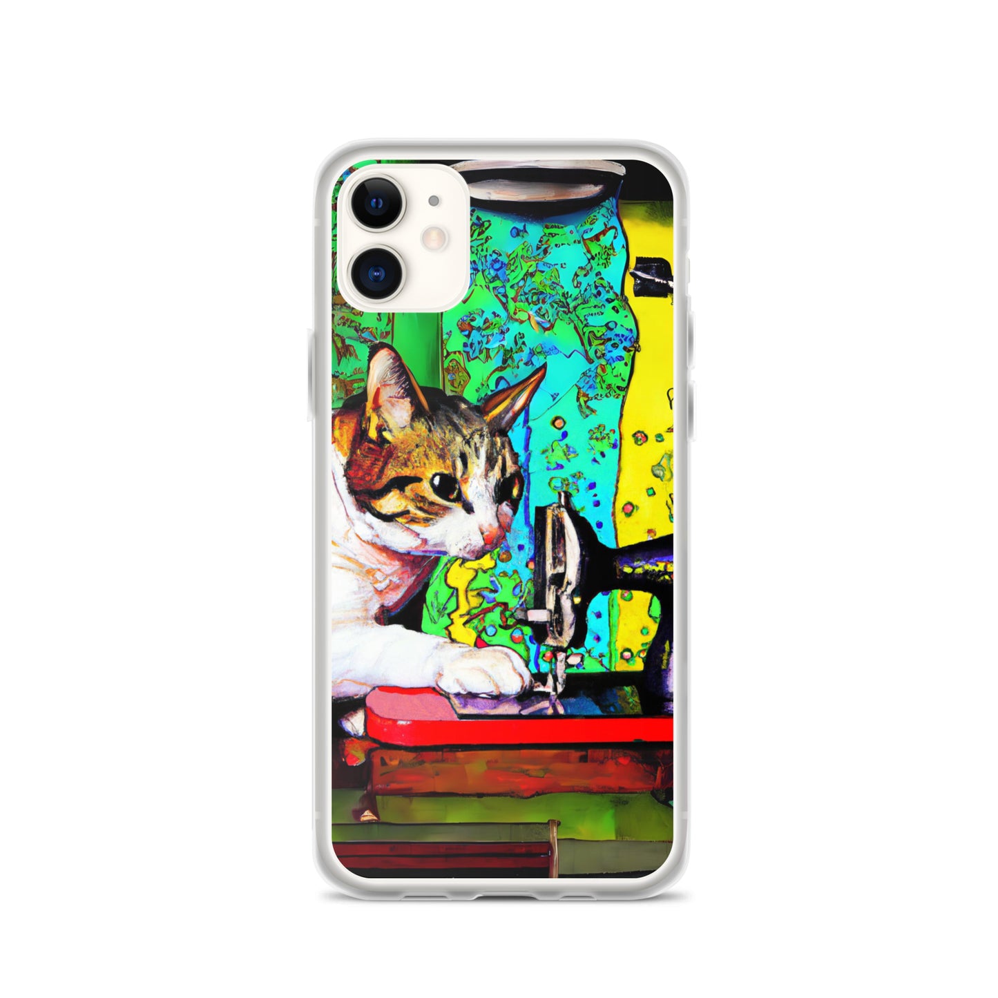 iPhone® "Sewing Cats" Clear Phone Case Design – The Perfect Gift for People who Love to Sew