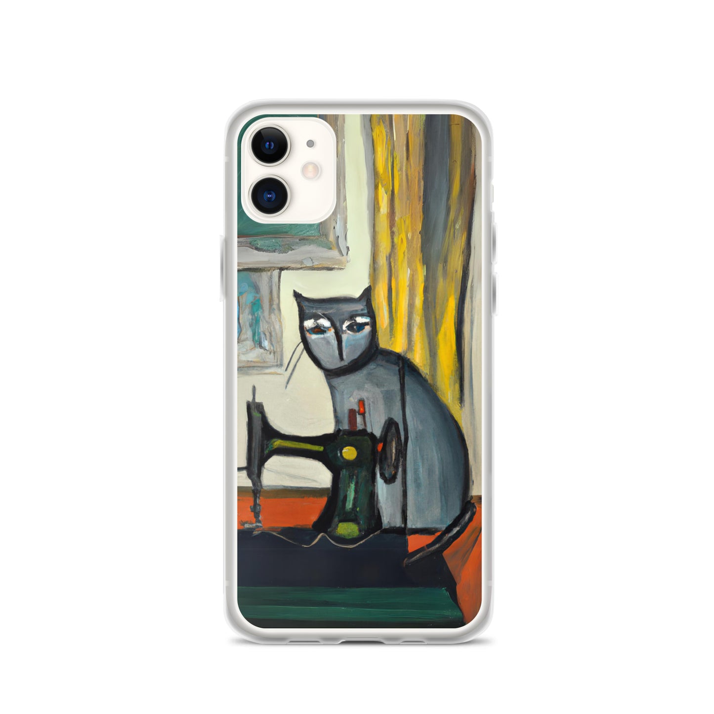 iPhone® "Sewing Cats" Clear Phone Case Design – The Perfect Gift for People who Love to Sew