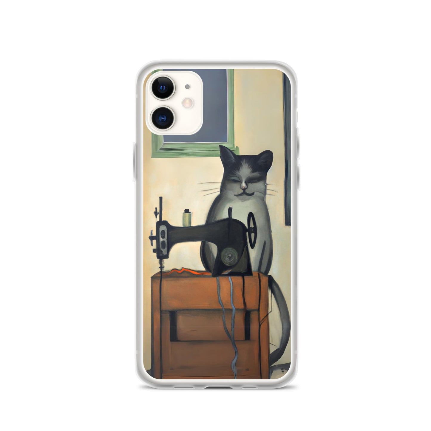 iPhone® "Sewing Cats" Clear Phone Case Design – The Perfect Gift for People who Love to Sew