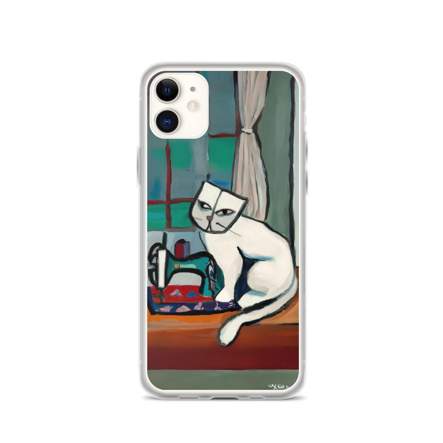 iPhone® "Sewing Cats" Clear Phone Case Design – The Perfect Gift for People who Love to Sew