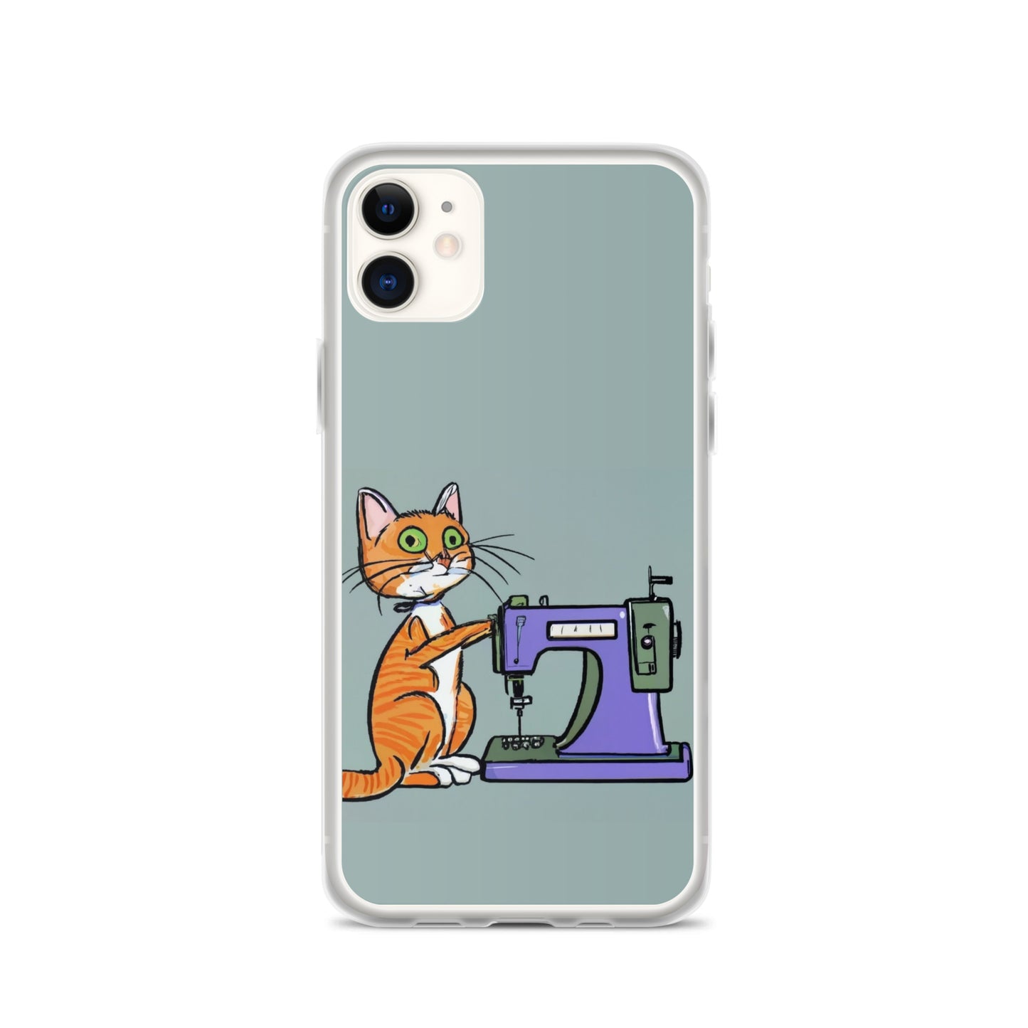 iPhone® "Sewing Cats" Clear Phone Case Design – The Perfect Gift for People who Love to Sew