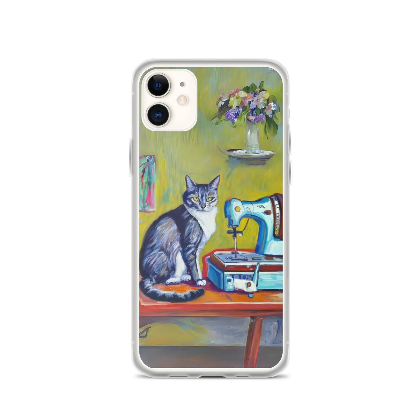 iPhone® "Sewing Cats" Clear Phone Case Design – The Perfect Gift for People who Love to Sew