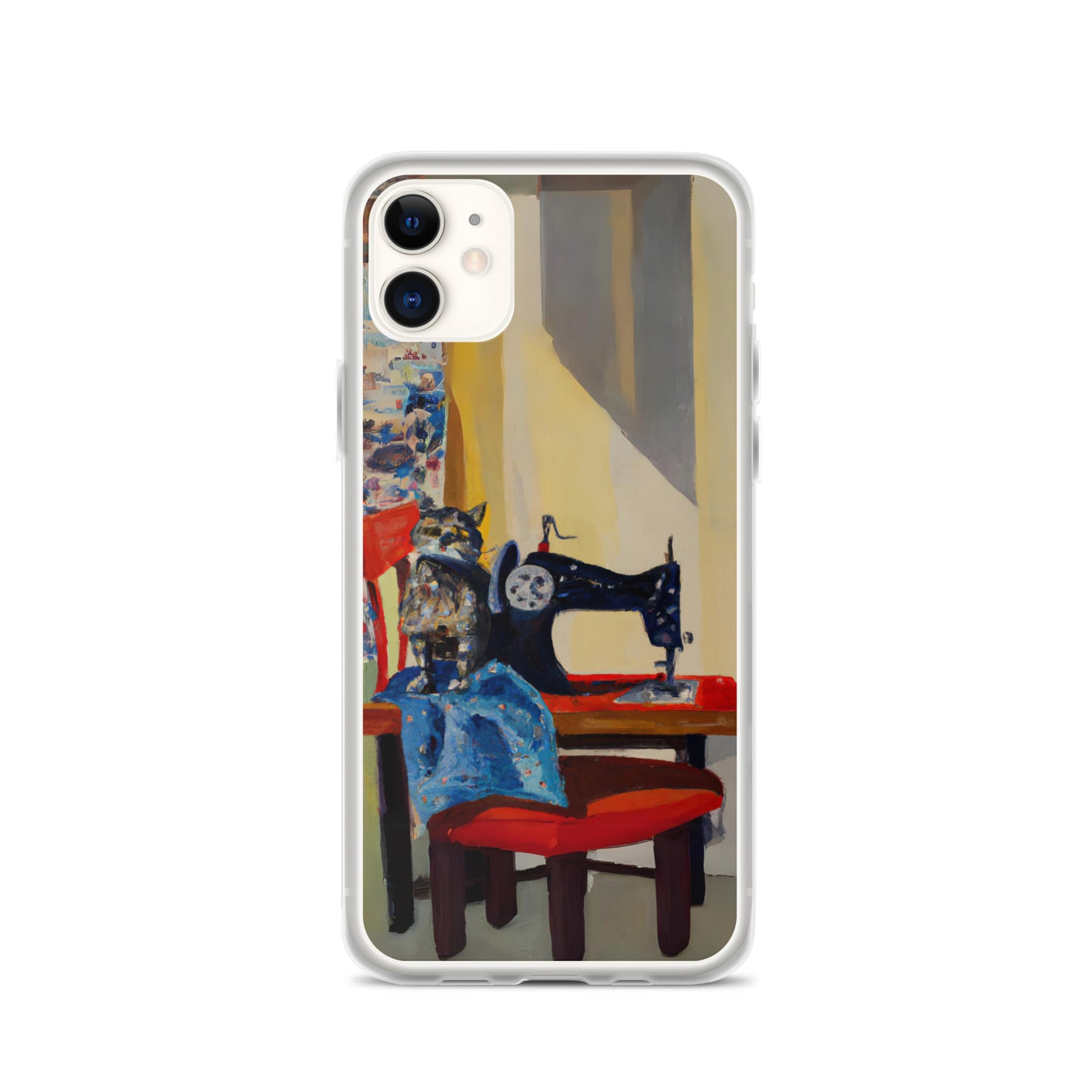 iPhone® "Sewing Cats" Clear Phone Case Design – The Perfect Gift for People who Love to Sew