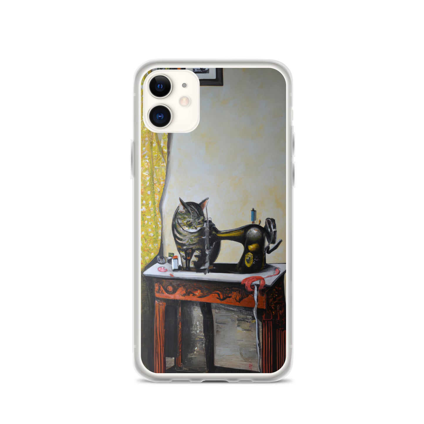 iPhone® "Sewing Cats" Clear Phone Case Design – The Perfect Gift for People who Love to Sew