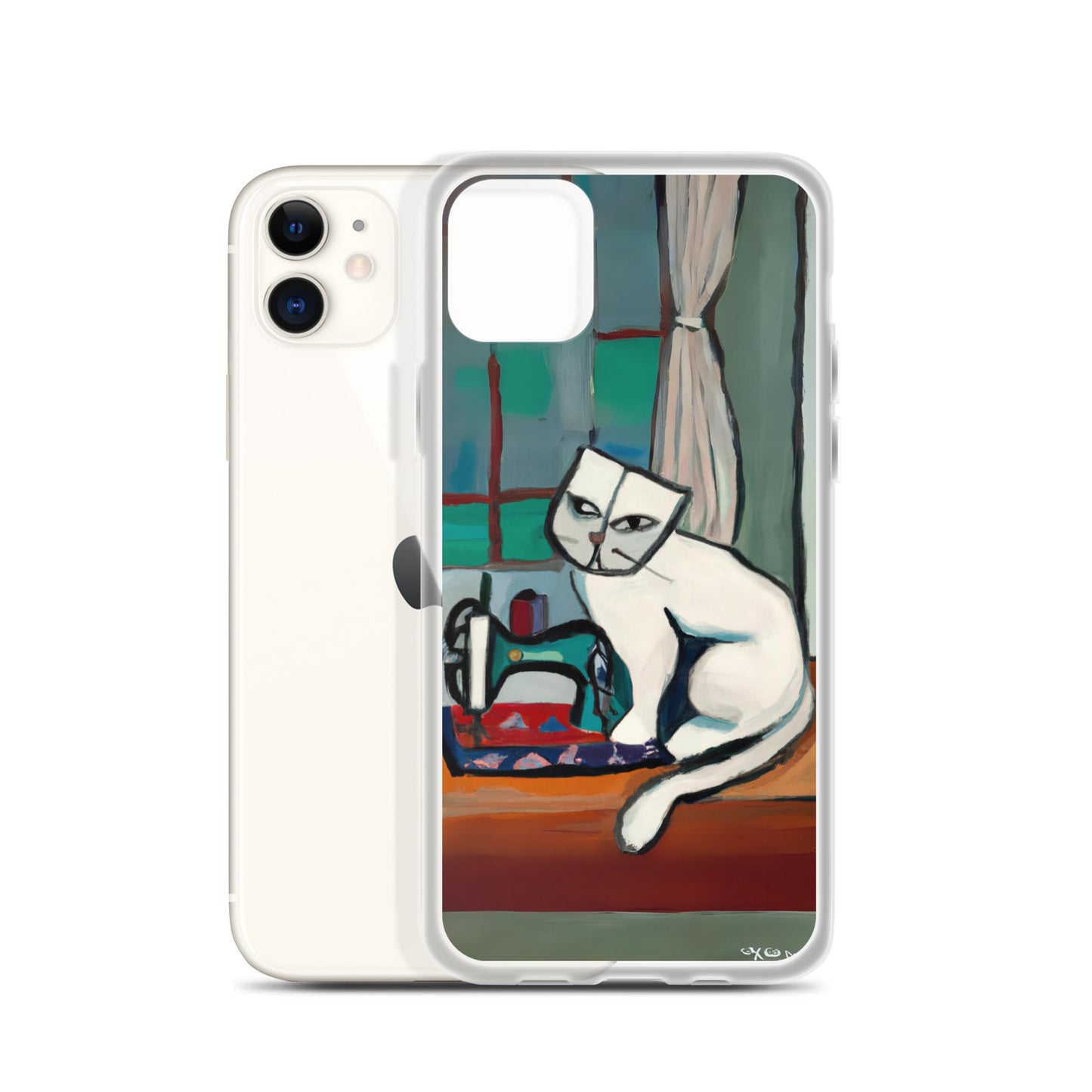 iPhone® "Sewing Cats" Clear Phone Case Design – The Perfect Gift for People who Love to Sew