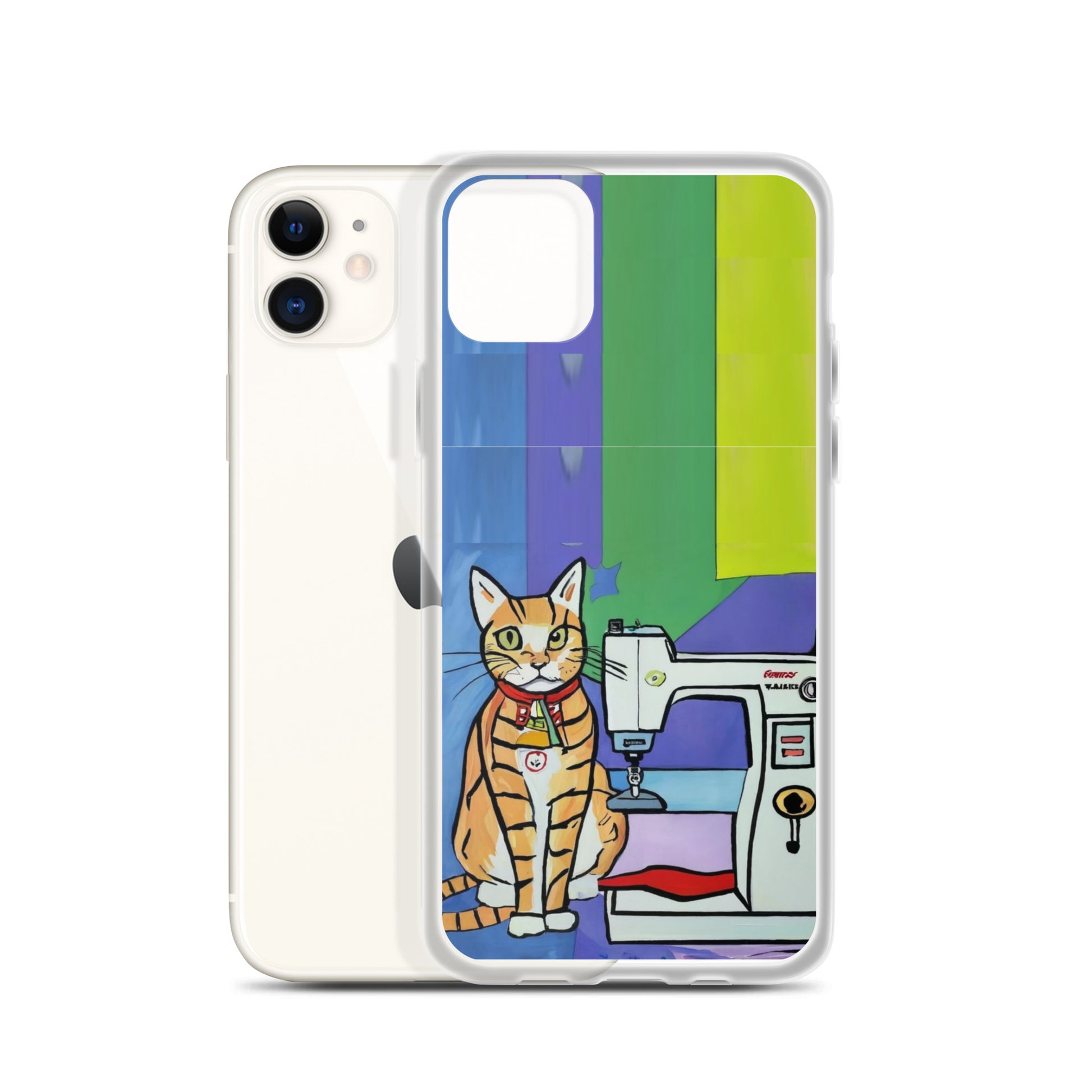 iPhone® "Sewing Cats" Clear Phone Case Design – The Perfect Gift for People who Love to Sew