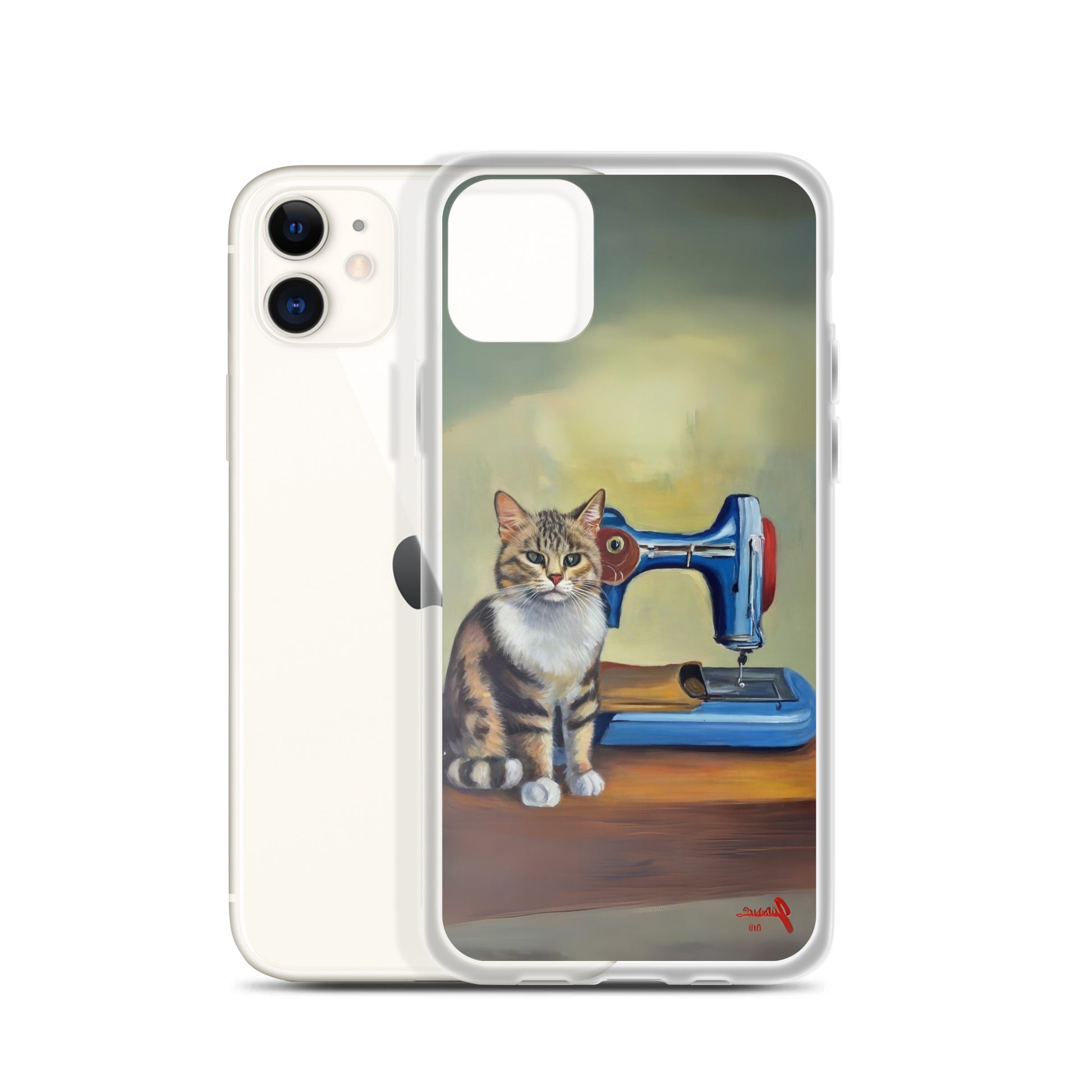 iPhone® "Sewing Cats" Clear Phone Case Design – The Perfect Gift for People who Love to Sew