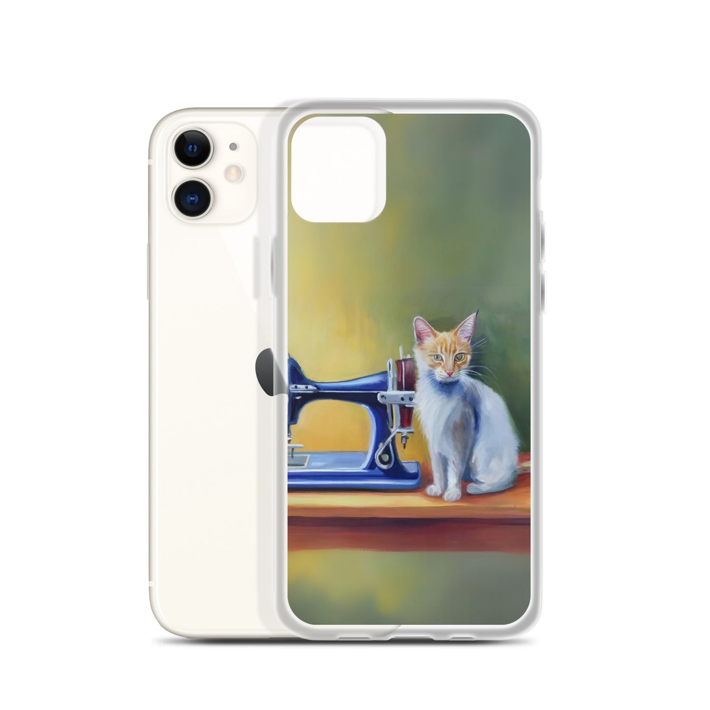 iPhone® "Sewing Cats" Clear Phone Case Design – The Perfect Gift for People who Love to Sew