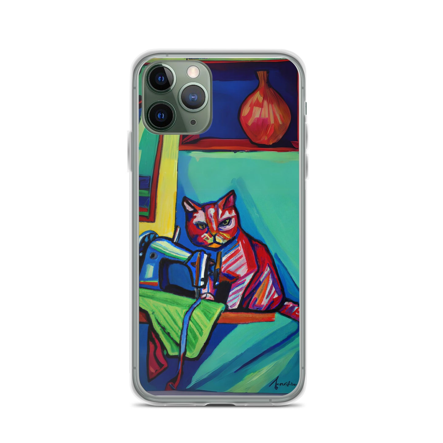 iPhone® "Sewing Cats" Clear Phone Case Design – The Perfect Gift for People who Love to Sew