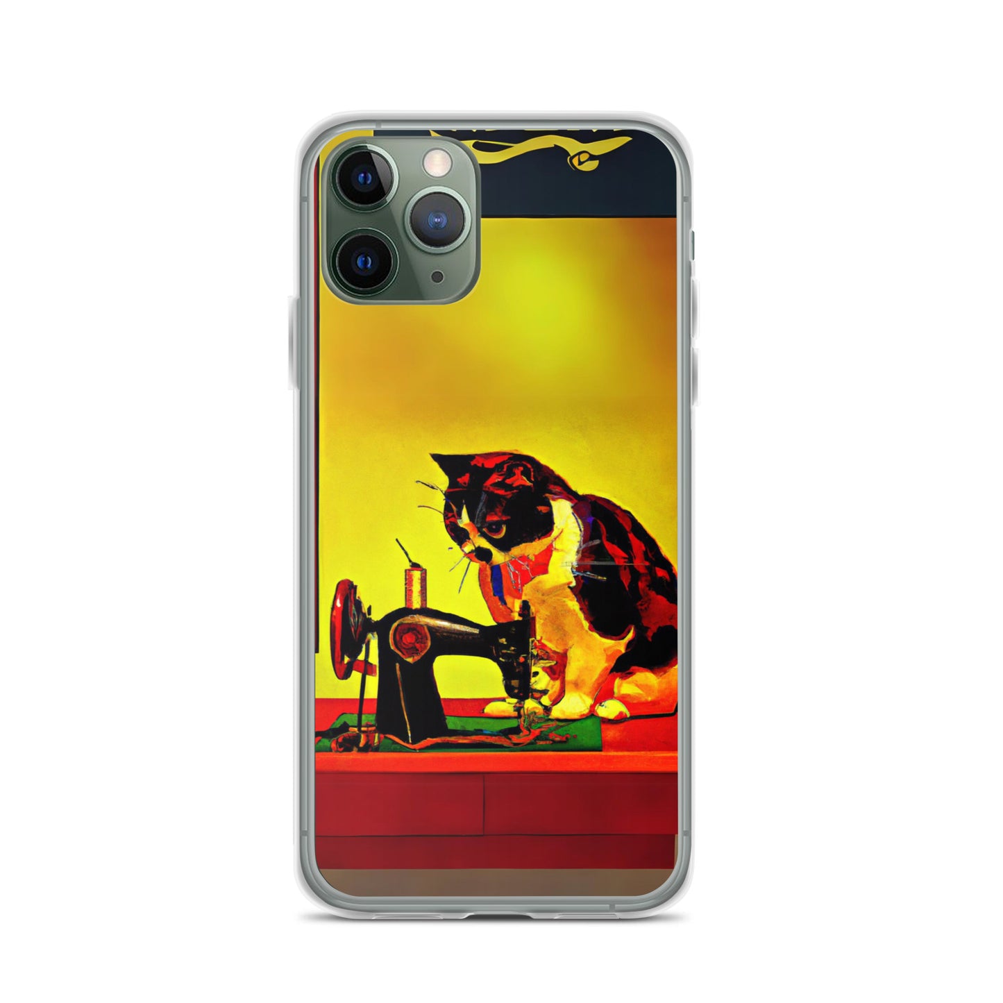 iPhone® "Sewing Cats" Clear Phone Case Design – The Perfect Gift for People who Love to Sew