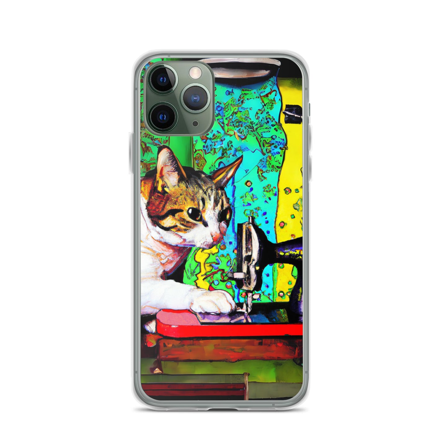 iPhone® "Sewing Cats" Clear Phone Case Design – The Perfect Gift for People who Love to Sew