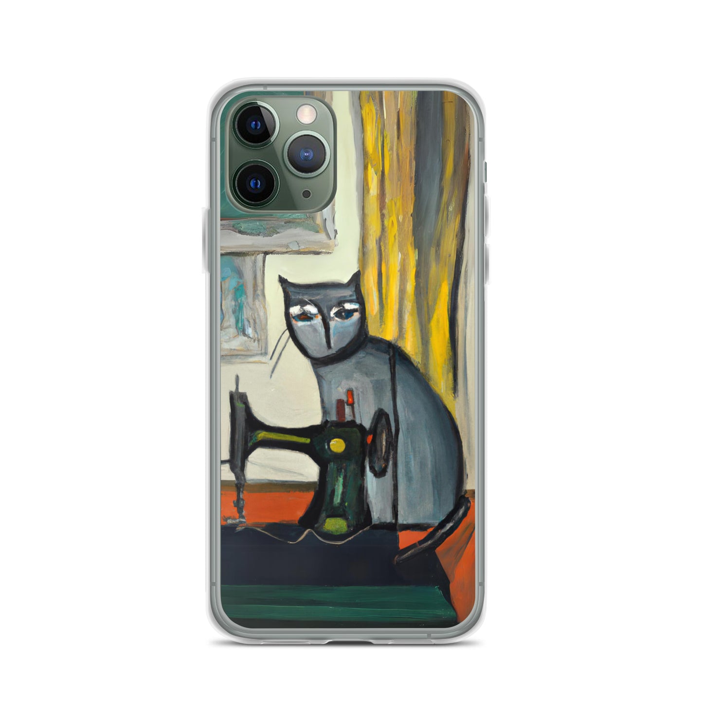 iPhone® "Sewing Cats" Clear Phone Case Design – The Perfect Gift for People who Love to Sew