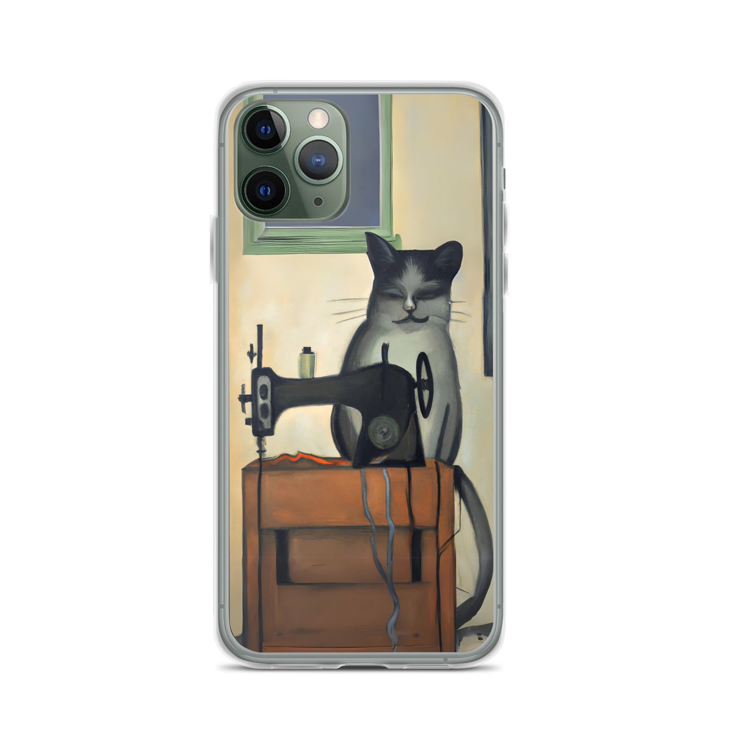 iPhone® "Sewing Cats" Clear Phone Case Design – The Perfect Gift for People who Love to Sew