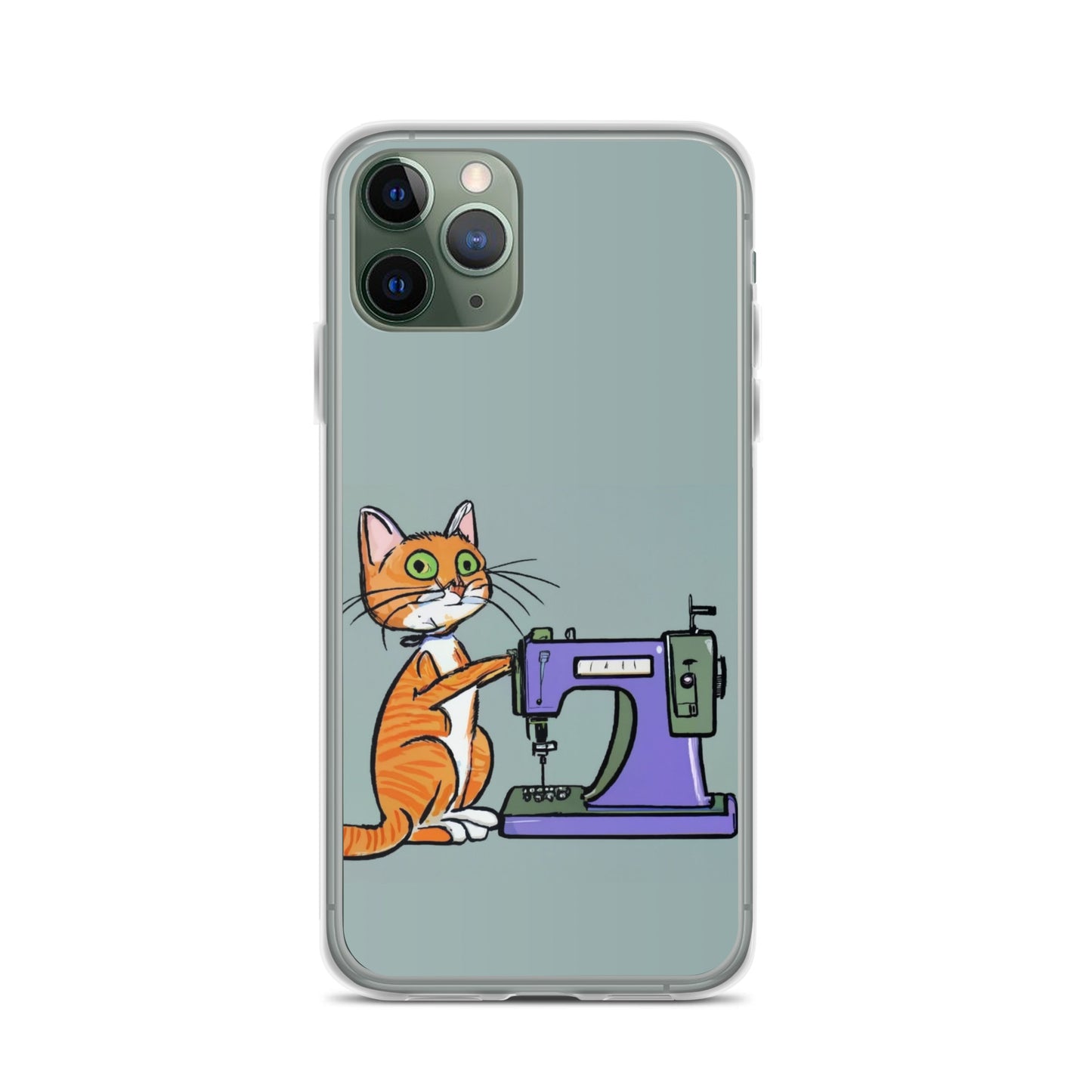 iPhone® "Sewing Cats" Clear Phone Case Design – The Perfect Gift for People who Love to Sew