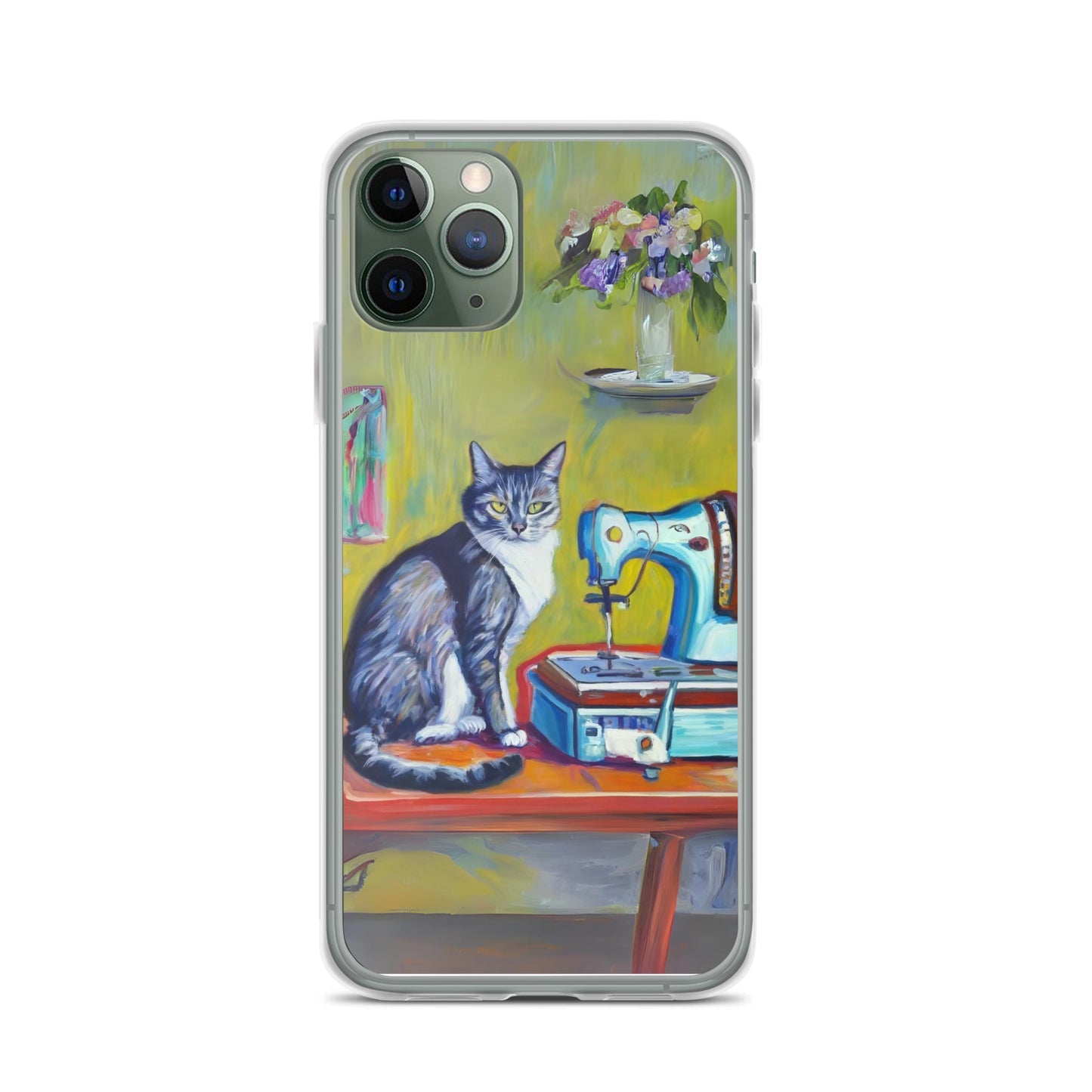 iPhone® "Sewing Cats" Clear Phone Case Design – The Perfect Gift for People who Love to Sew