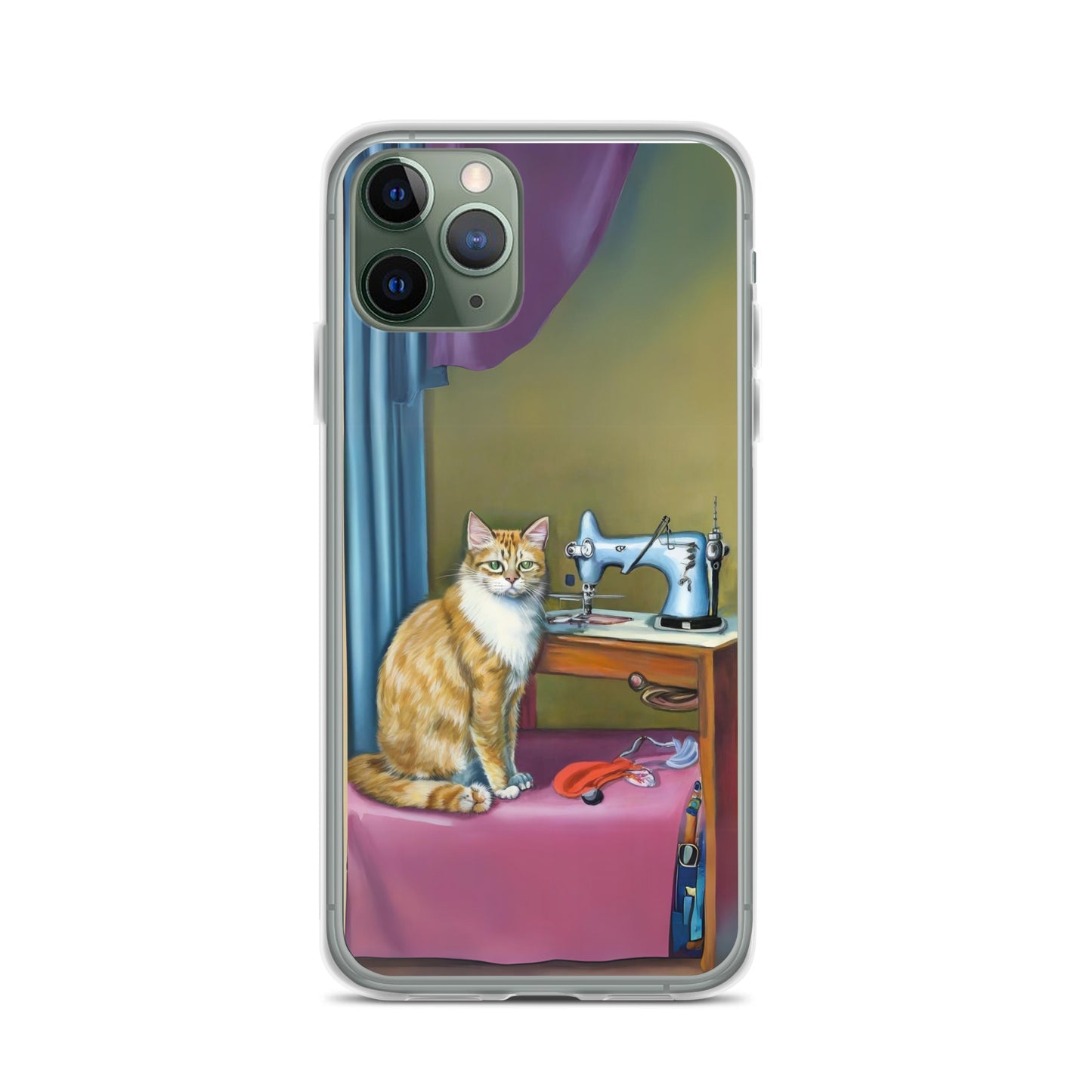 iPhone® "Sewing Cats" Clear Phone Case Design – The Perfect Gift for People who Love to Sew