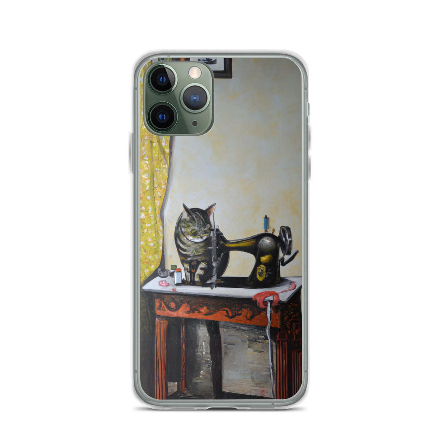 iPhone® "Sewing Cats" Clear Phone Case Design – The Perfect Gift for People who Love to Sew