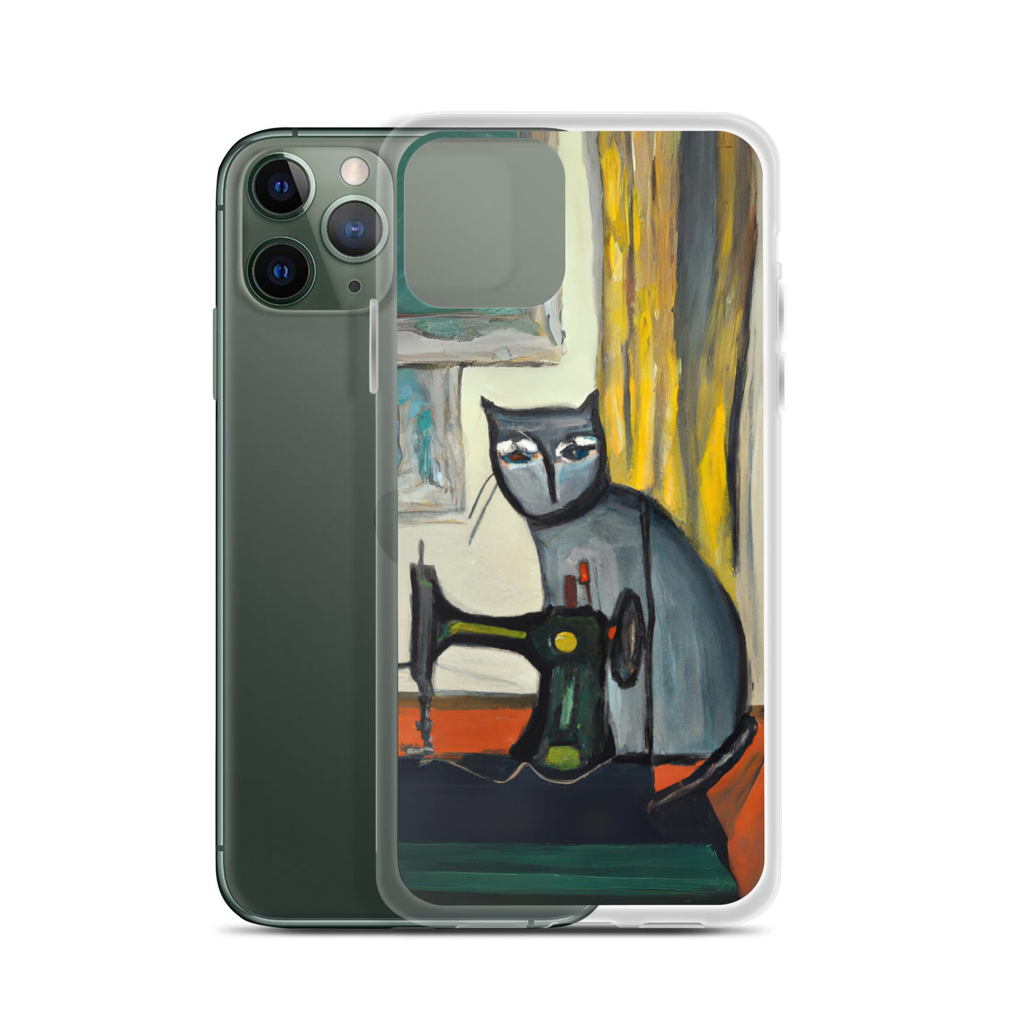 iPhone® "Sewing Cats" Clear Phone Case Design – The Perfect Gift for People who Love to Sew