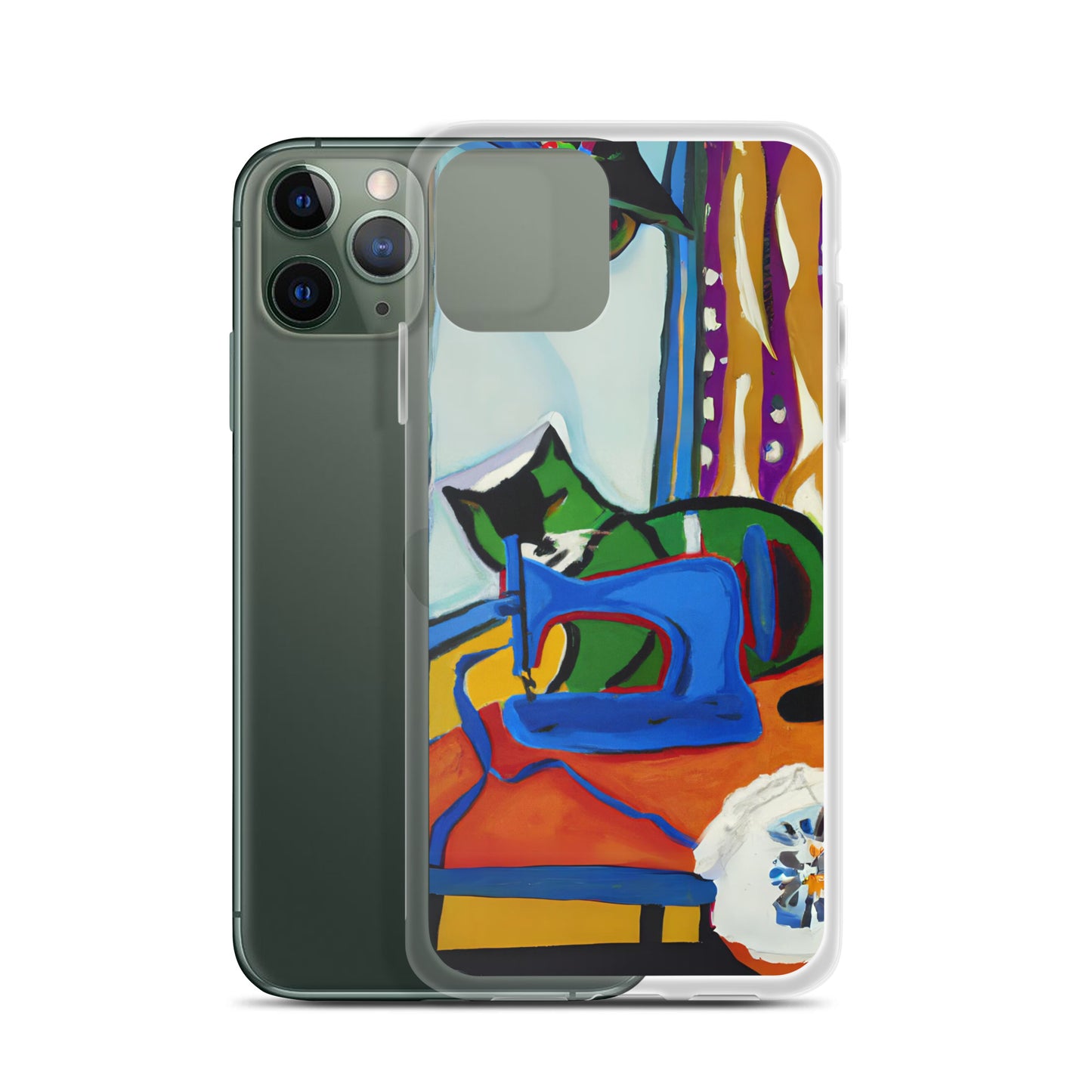 iPhone® "Sewing Cats" Clear Phone Case Design – The Perfect Gift for People who Love to Sew