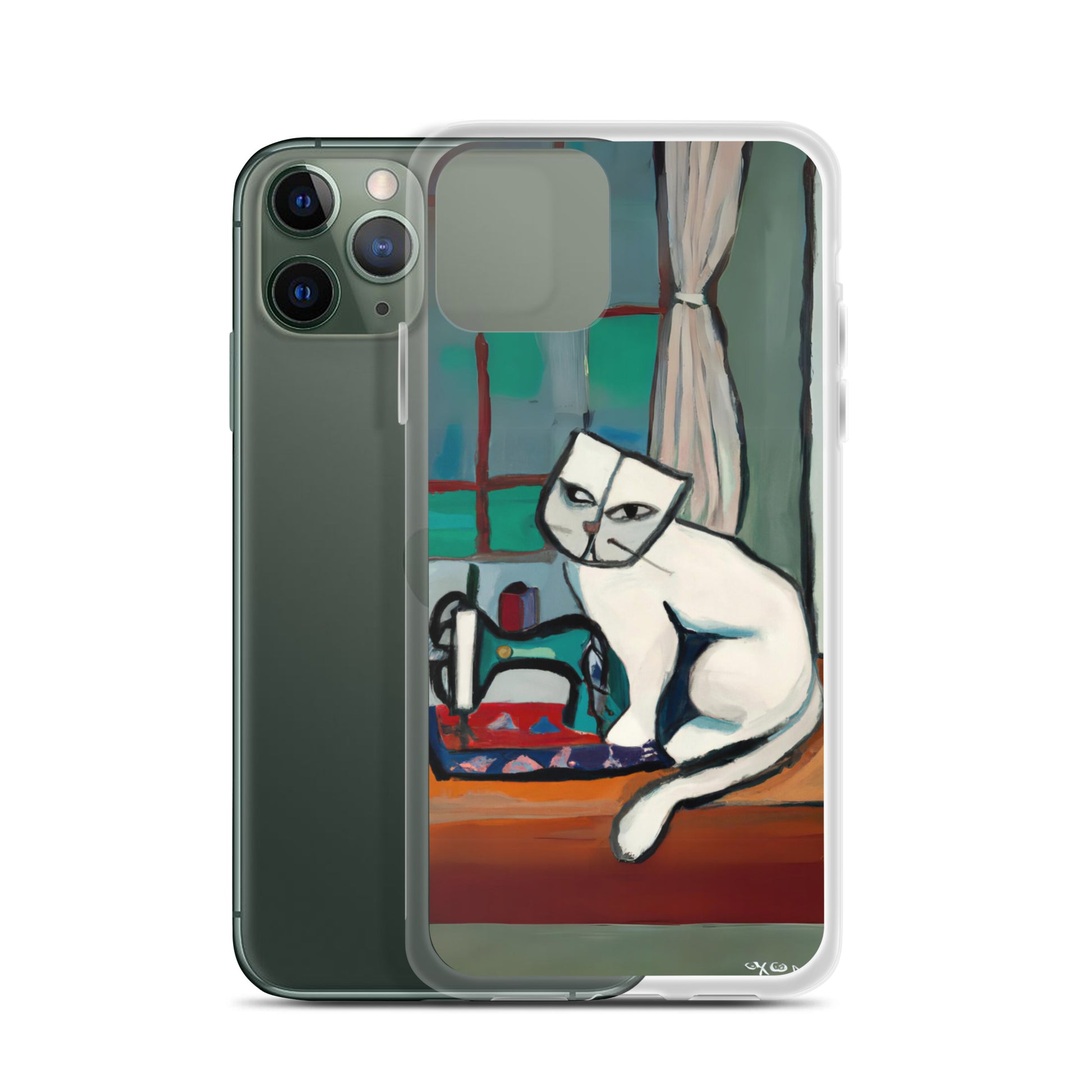 iPhone® "Sewing Cats" Clear Phone Case Design – The Perfect Gift for People who Love to Sew