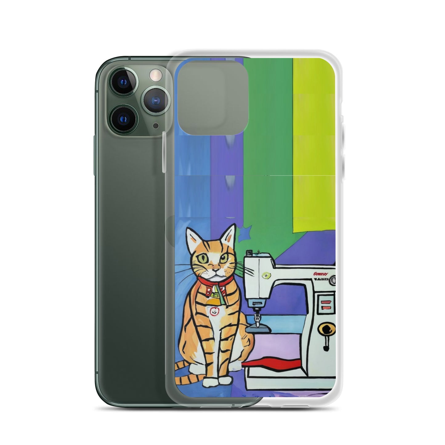 iPhone® "Sewing Cats" Clear Phone Case Design – The Perfect Gift for People who Love to Sew