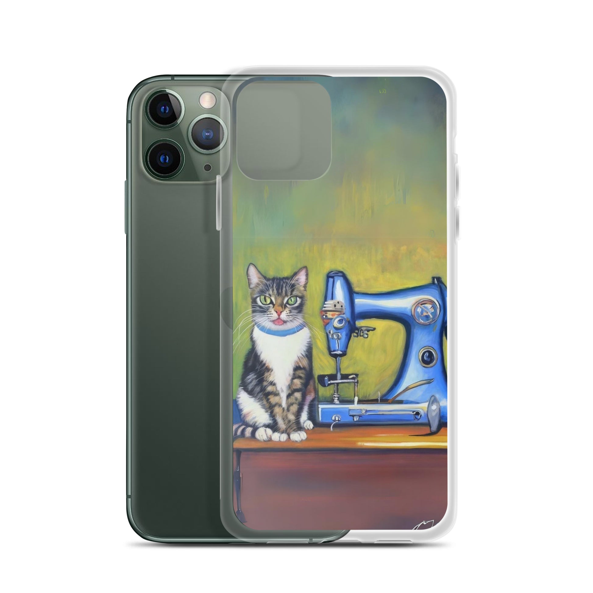 iPhone® "Sewing Cats" Clear Phone Case Design – The Perfect Gift for People who Love to Sew