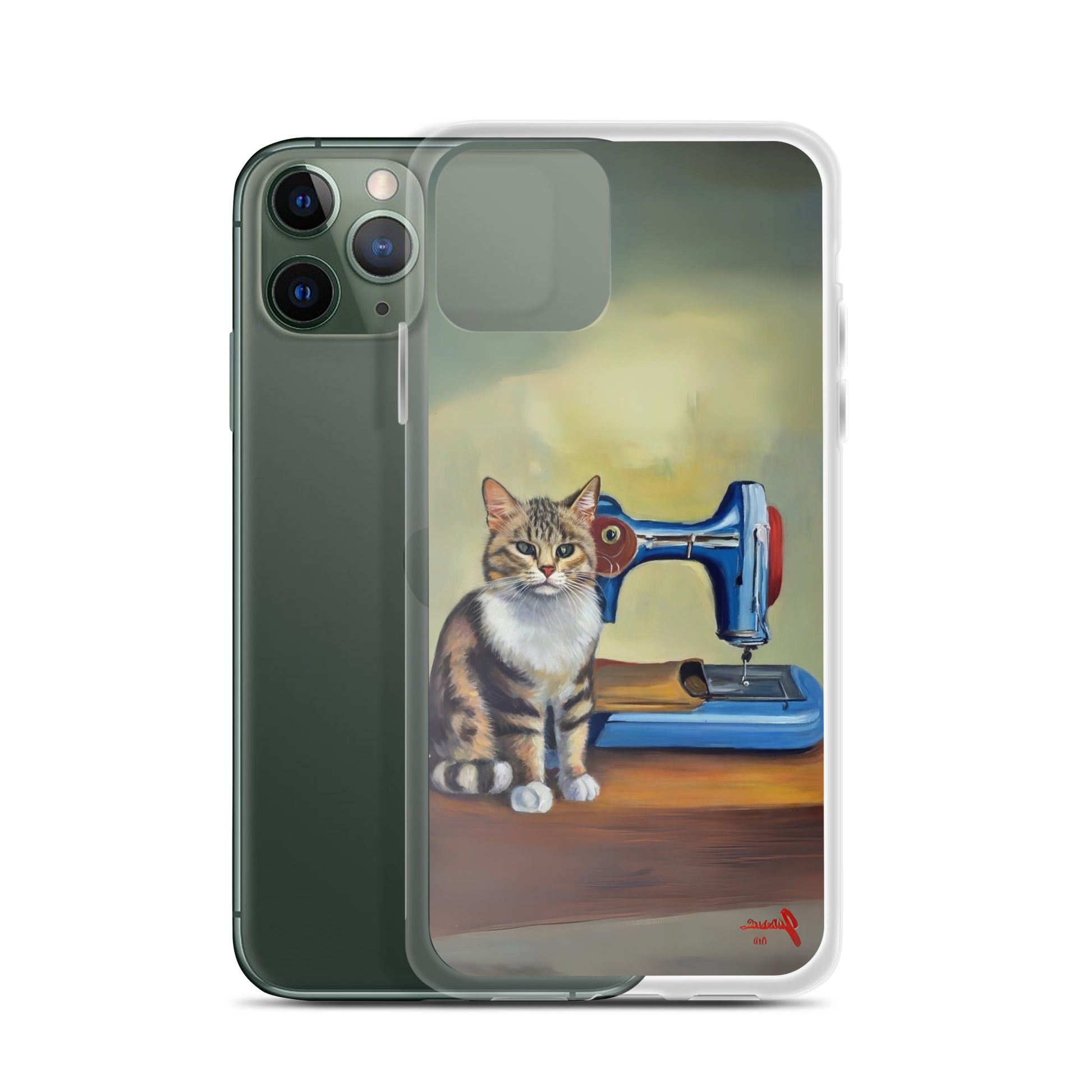 iPhone® "Sewing Cats" Clear Phone Case Design – The Perfect Gift for People who Love to Sew