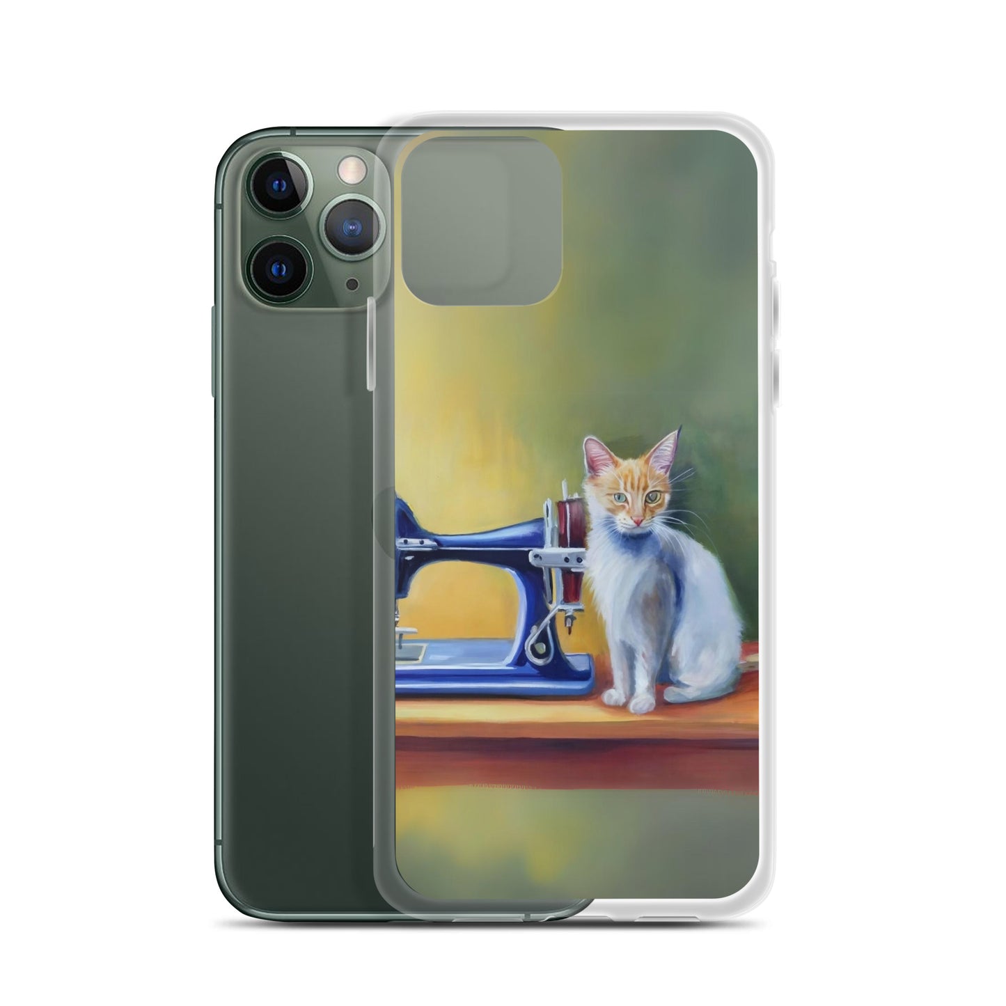 iPhone® "Sewing Cats" Clear Phone Case Design – The Perfect Gift for People who Love to Sew