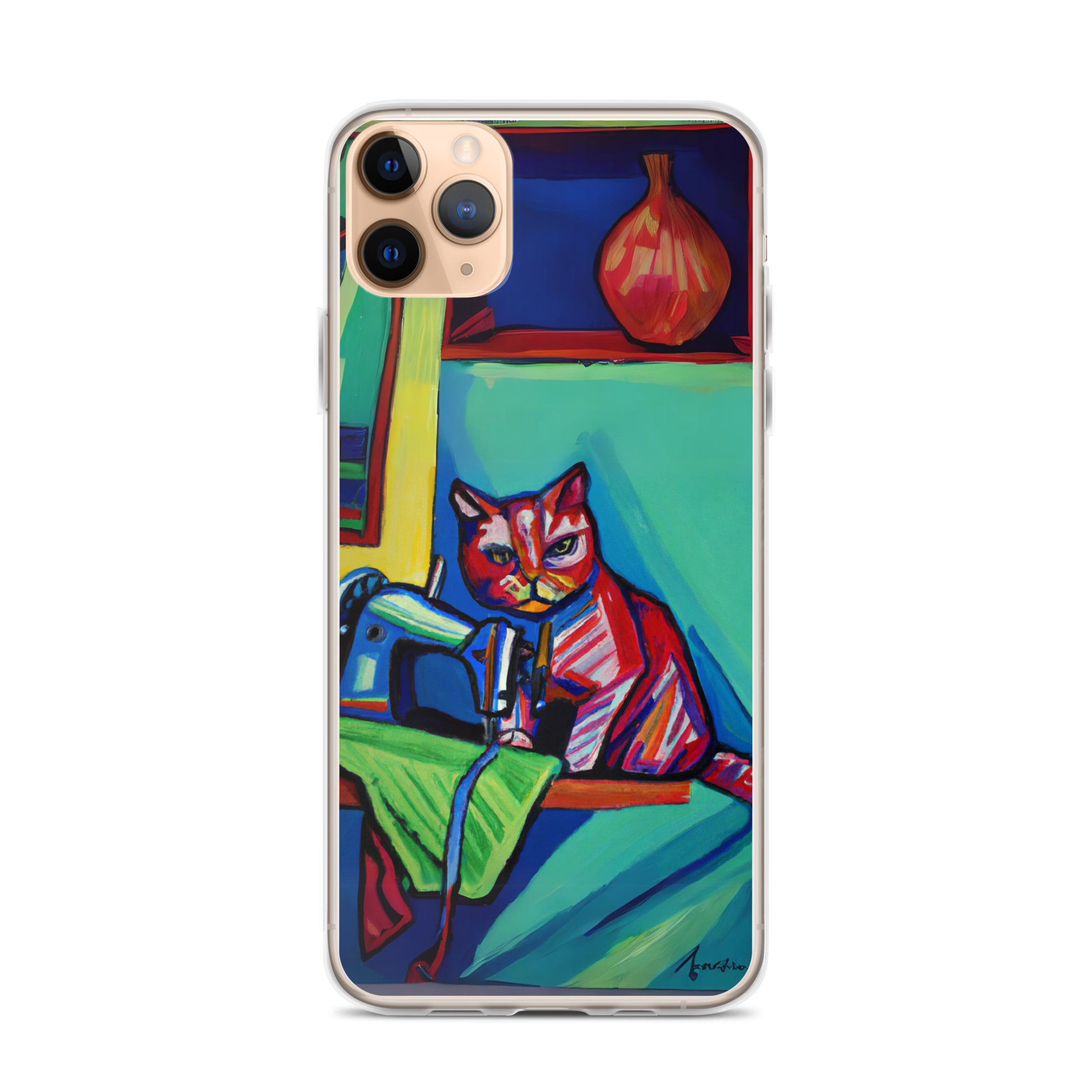 iPhone® "Sewing Cats" Clear Phone Case Design – The Perfect Gift for People who Love to Sew