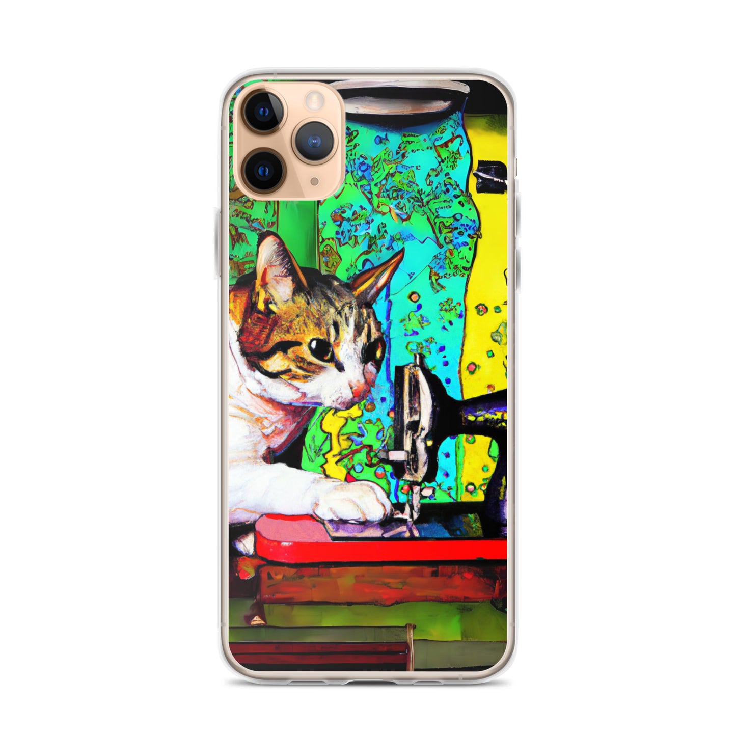 iPhone® "Sewing Cats" Clear Phone Case Design – The Perfect Gift for People who Love to Sew