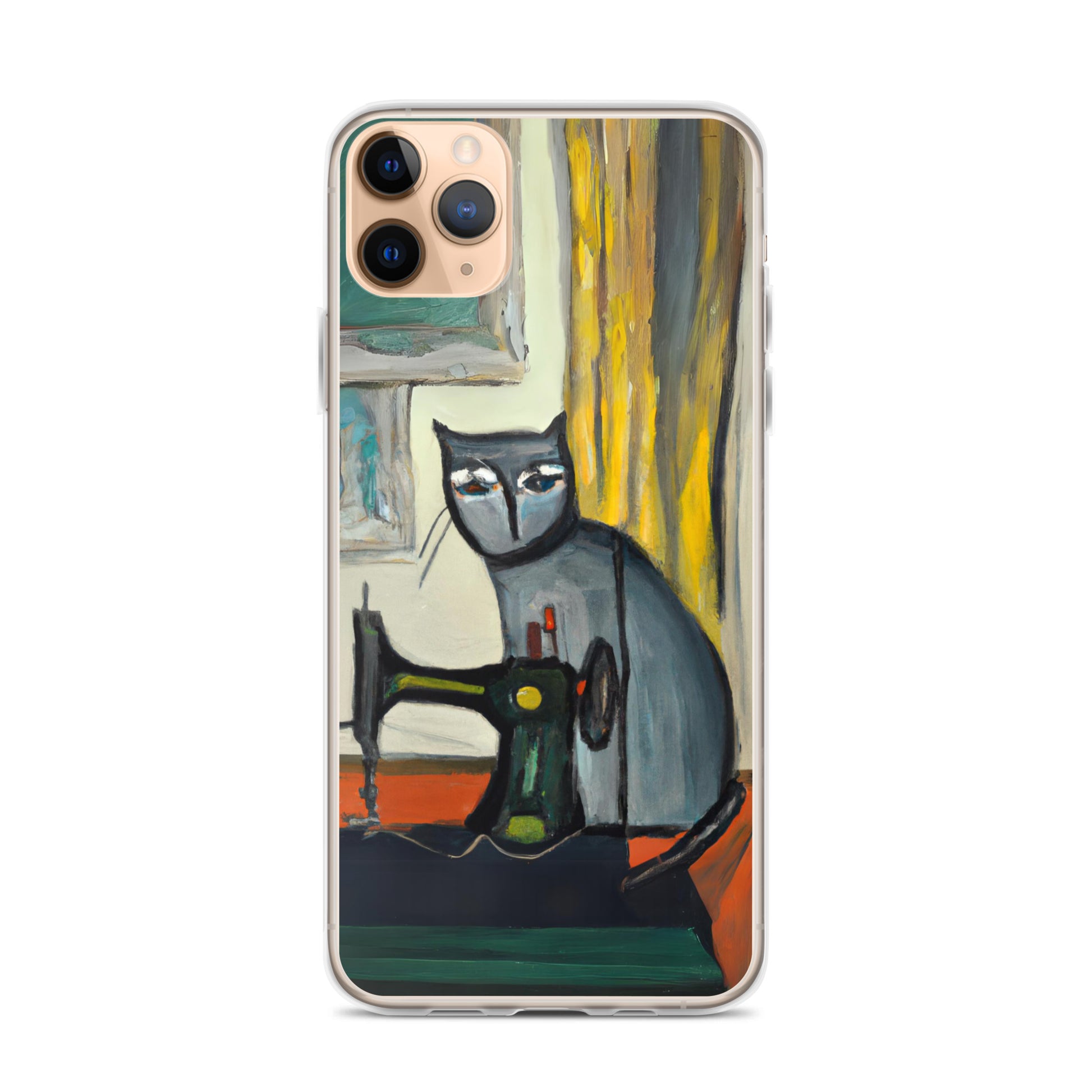 iPhone® "Sewing Cats" Clear Phone Case Design – The Perfect Gift for People who Love to Sew