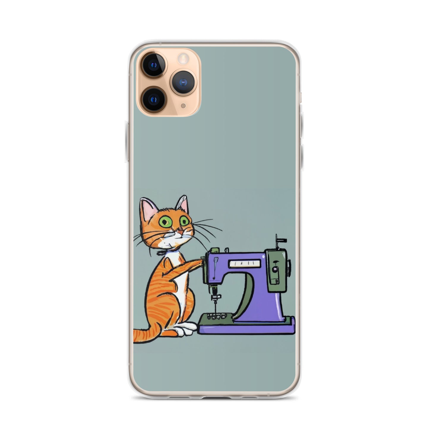 iPhone® "Sewing Cats" Clear Phone Case Design – The Perfect Gift for People who Love to Sew