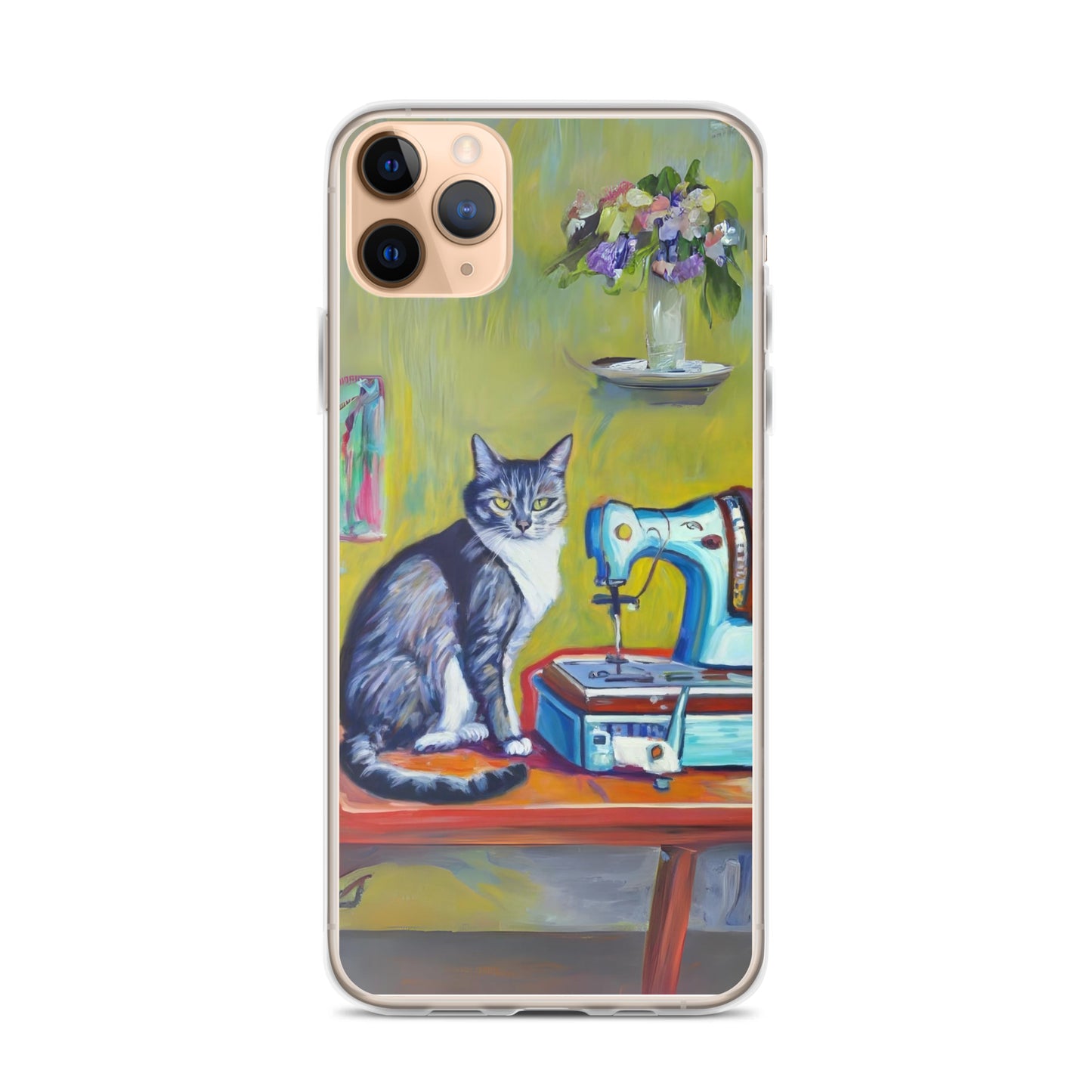 iPhone® "Sewing Cats" Clear Phone Case Design – The Perfect Gift for People who Love to Sew