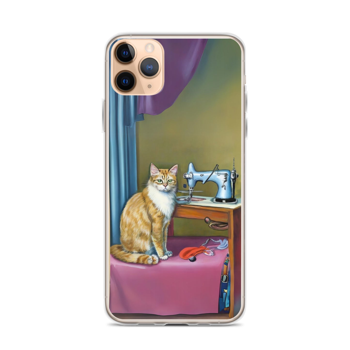 iPhone® "Sewing Cats" Clear Phone Case Design – The Perfect Gift for People who Love to Sew