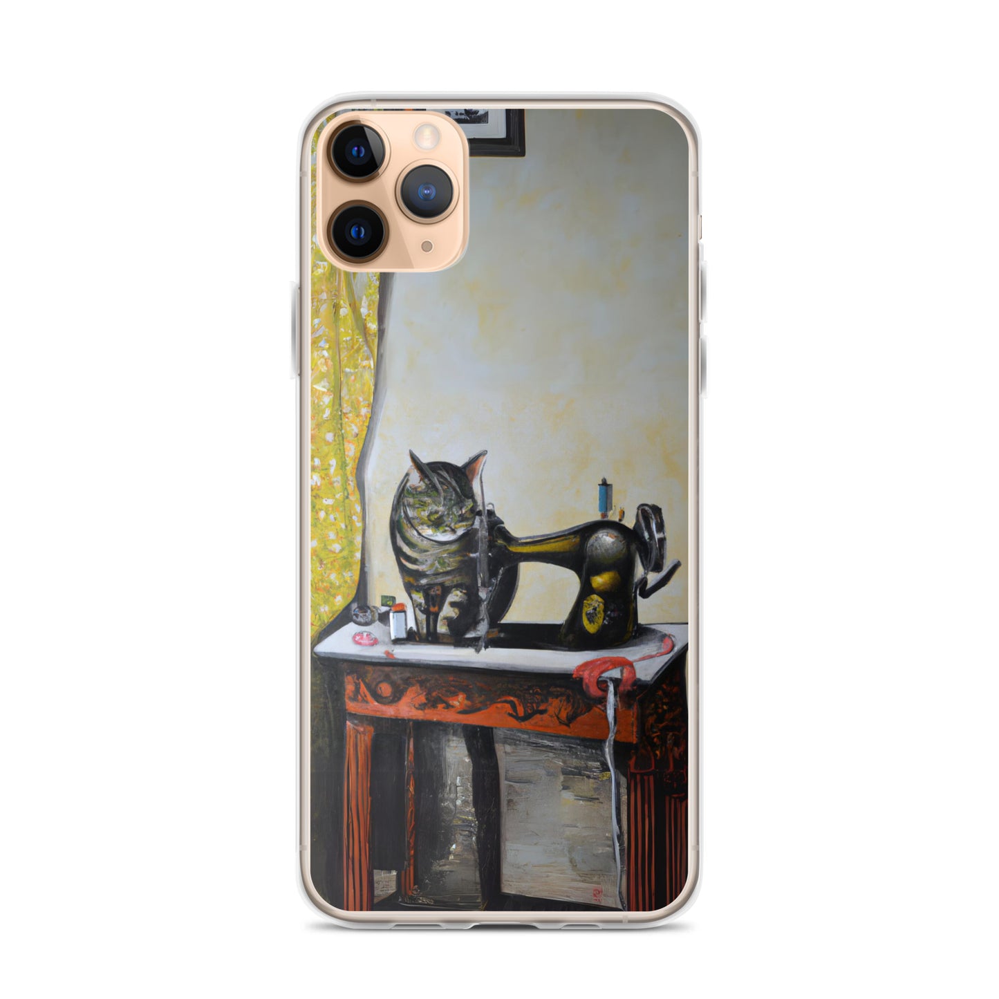 iPhone® "Sewing Cats" Clear Phone Case Design – The Perfect Gift for People who Love to Sew