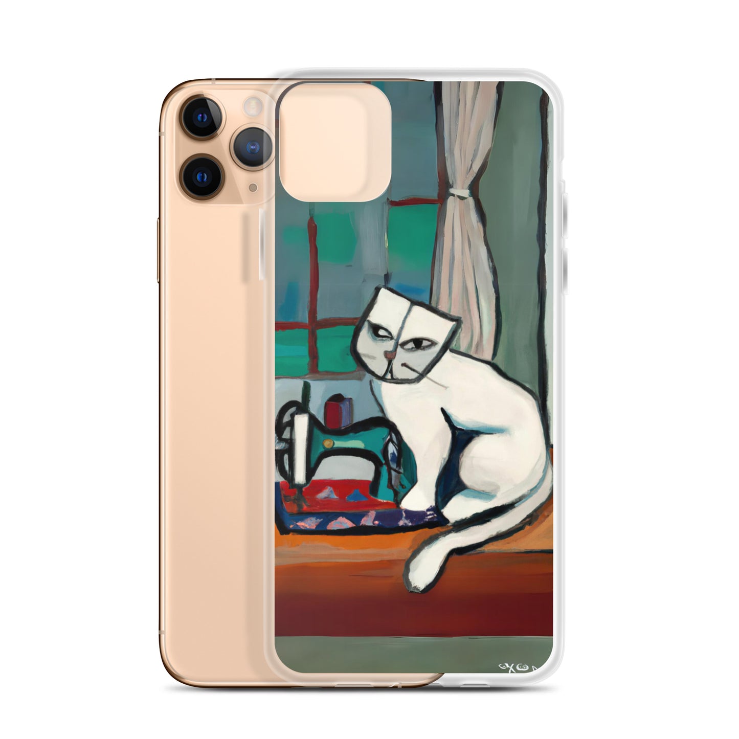 iPhone® "Sewing Cats" Clear Phone Case Design – The Perfect Gift for People who Love to Sew