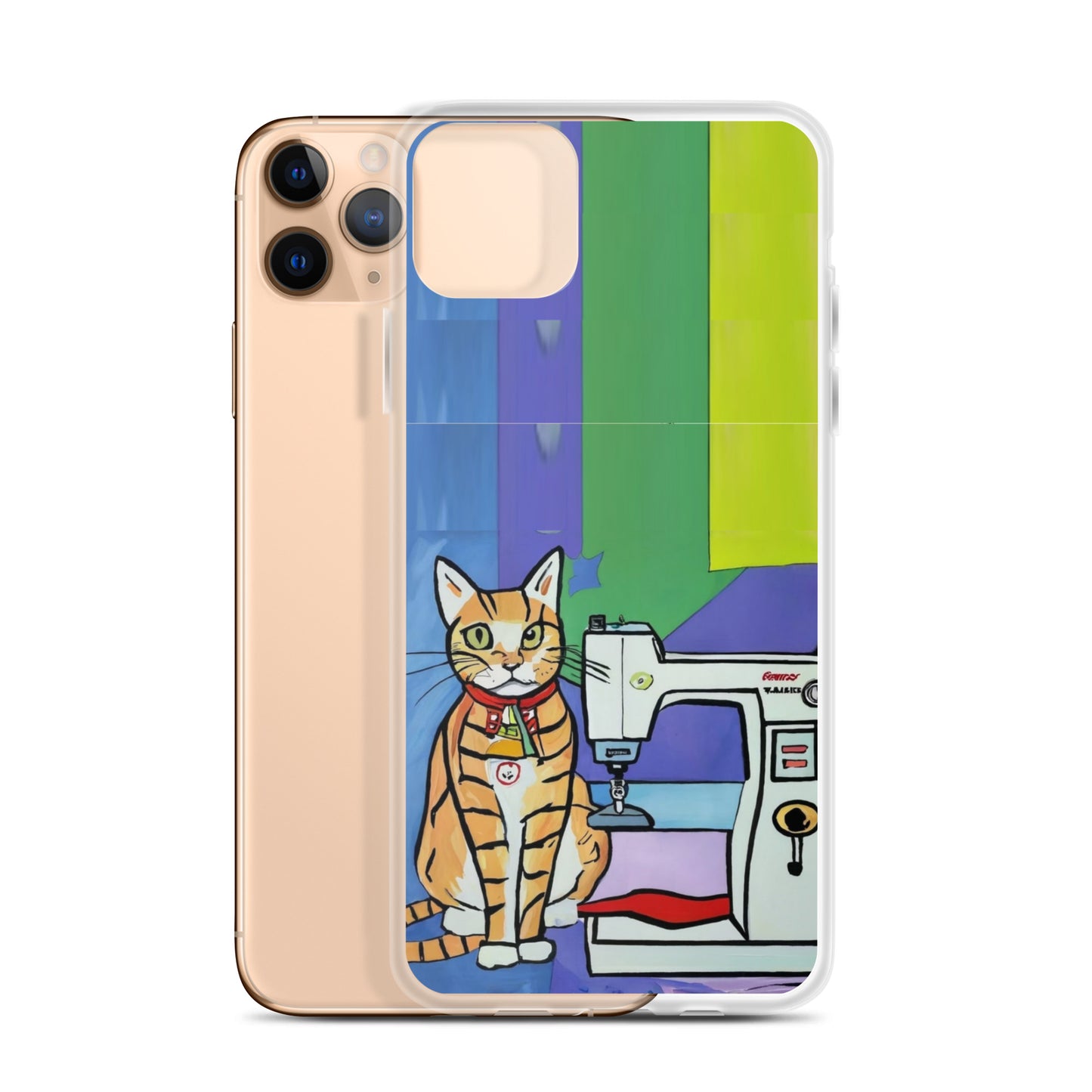 iPhone® "Sewing Cats" Clear Phone Case Design – The Perfect Gift for People who Love to Sew