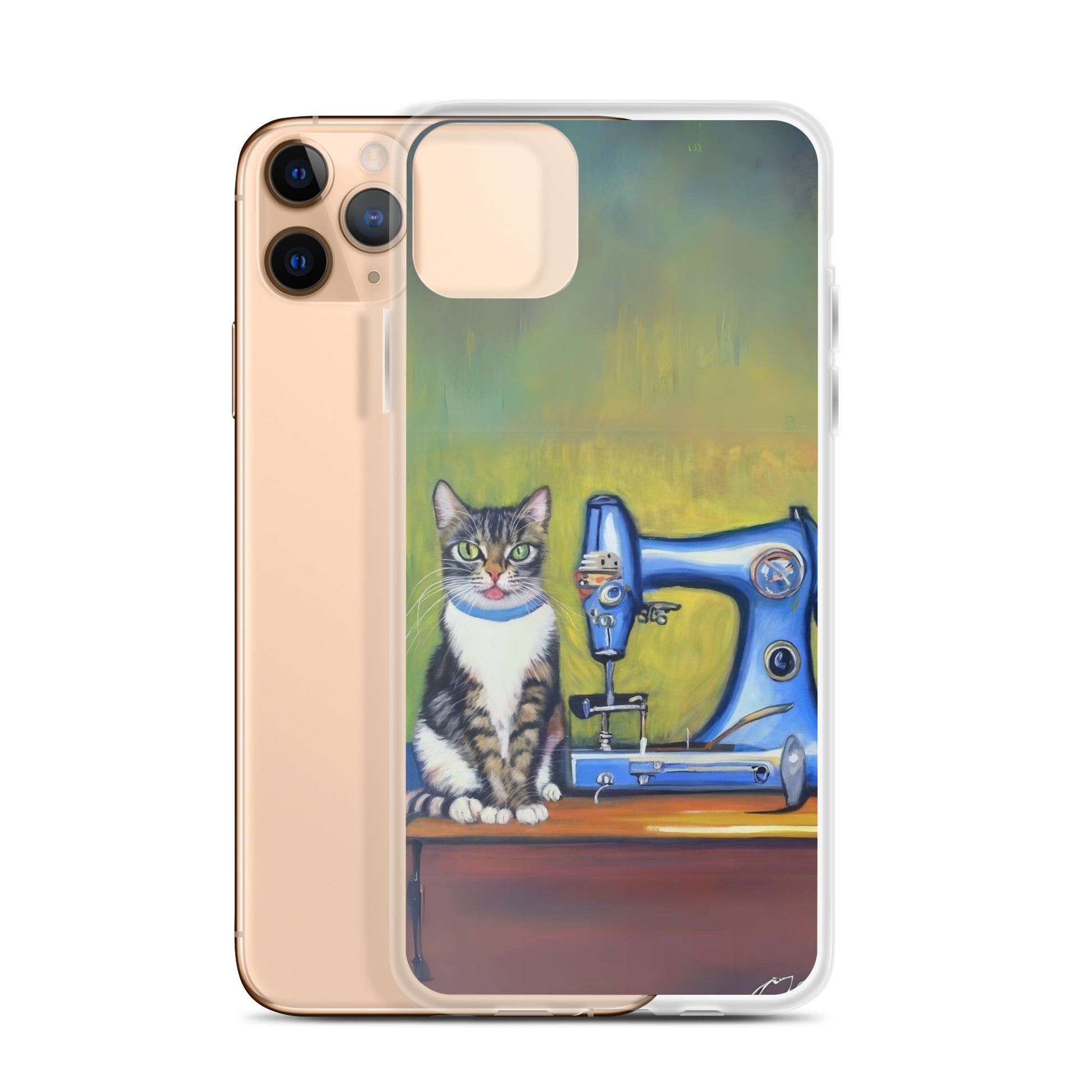 iPhone® "Sewing Cats" Clear Phone Case Design – The Perfect Gift for People who Love to Sew