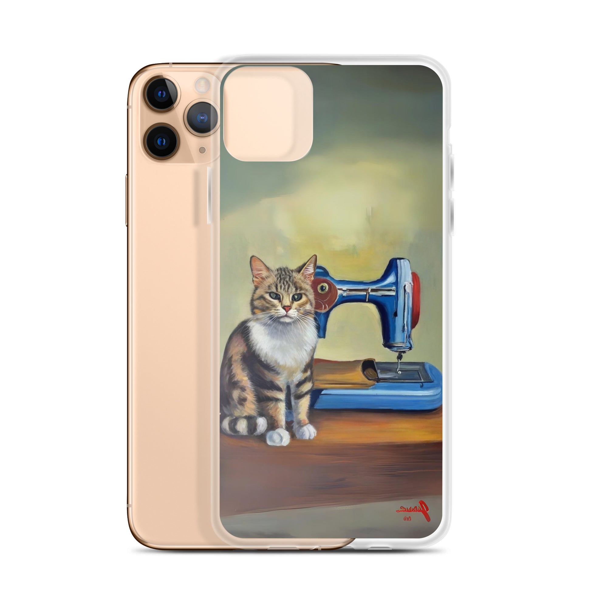 iPhone® "Sewing Cats" Clear Phone Case Design – The Perfect Gift for People who Love to Sew