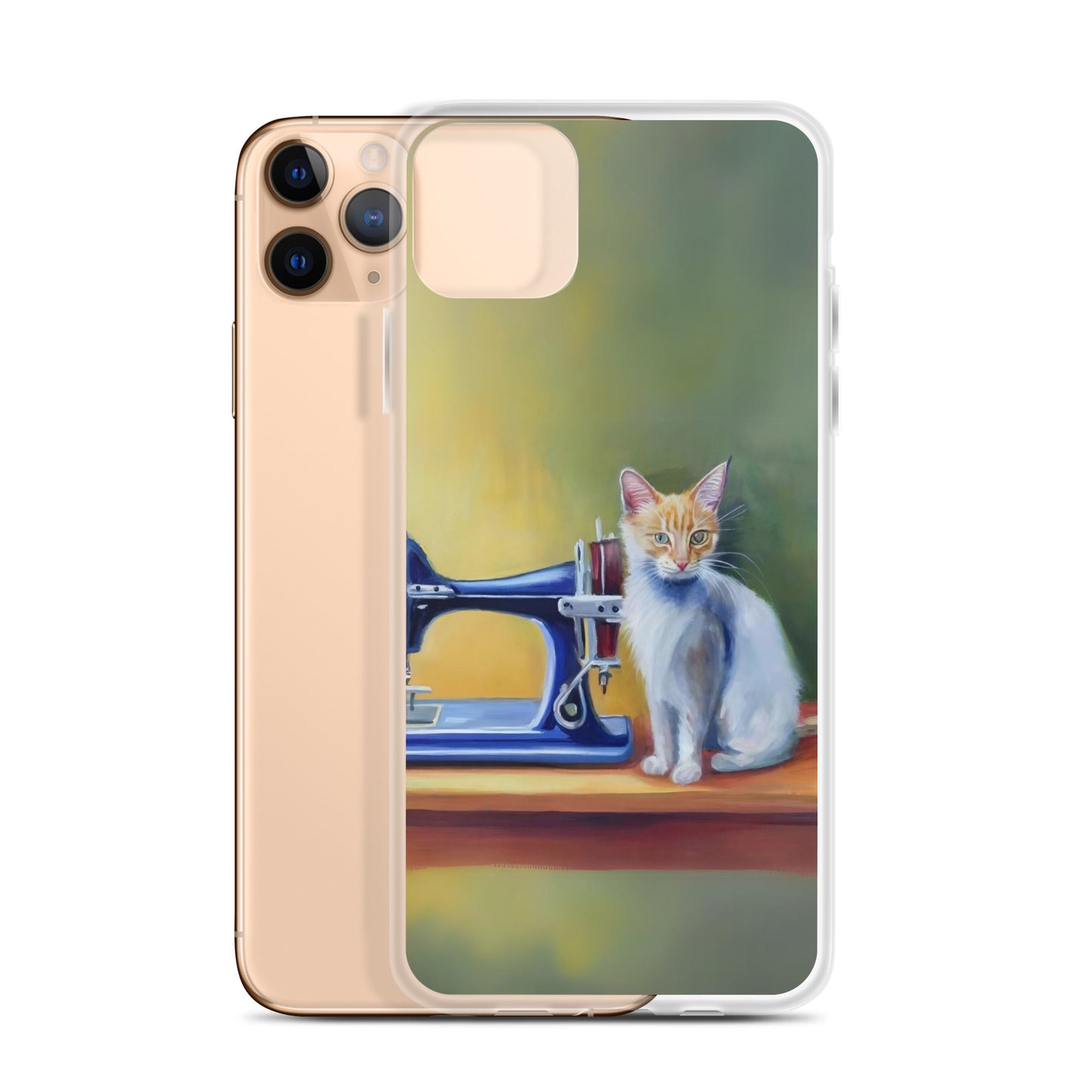 iPhone® "Sewing Cats" Clear Phone Case Design – The Perfect Gift for People who Love to Sew