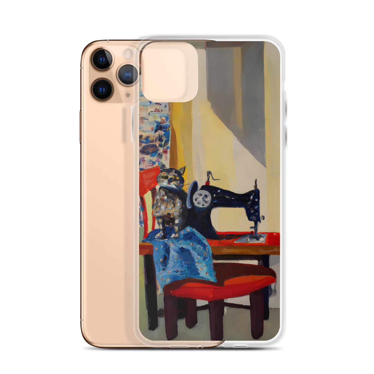 iPhone® "Sewing Cats" Clear Phone Case Design – The Perfect Gift for People who Love to Sew