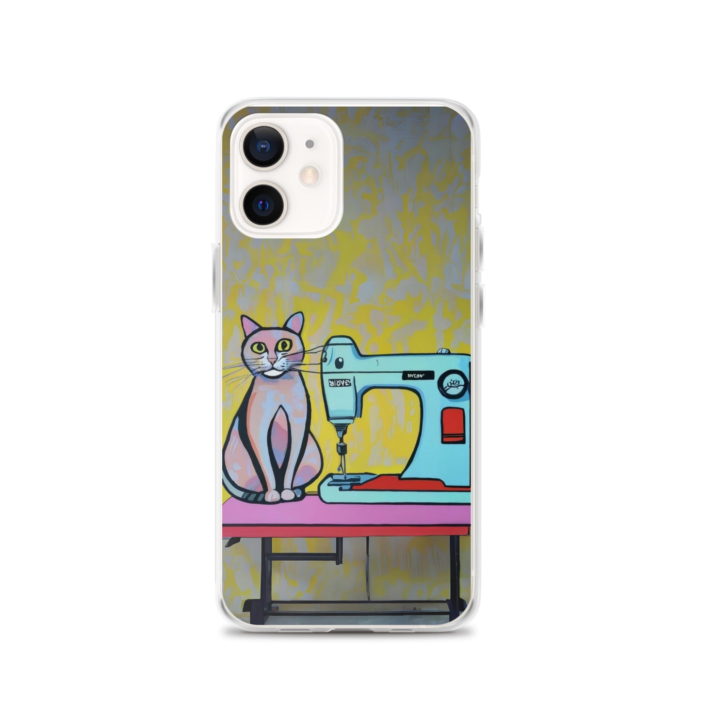 iPhone® "Sewing Cats" Clear Phone Case Design – The Perfect Gift for People who Love to Sew