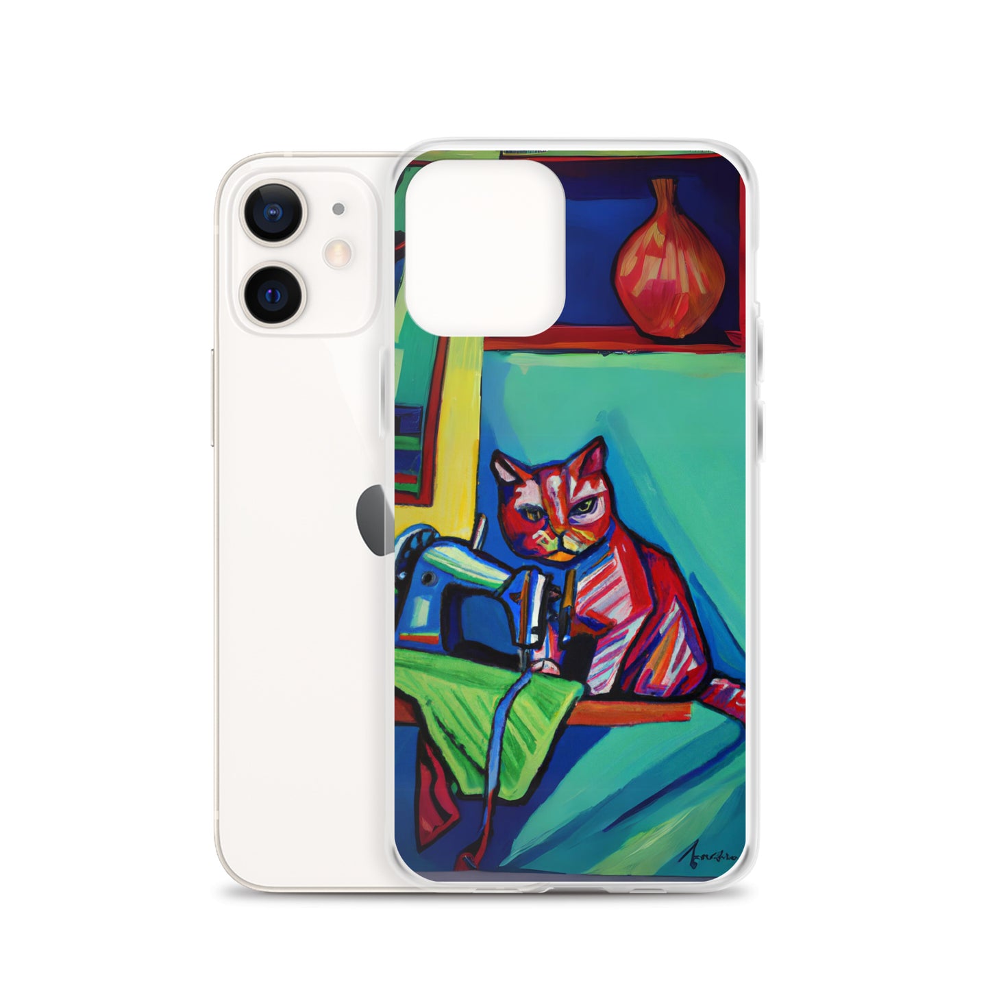 iPhone® "Sewing Cats" Clear Phone Case Design – The Perfect Gift for People who Love to Sew