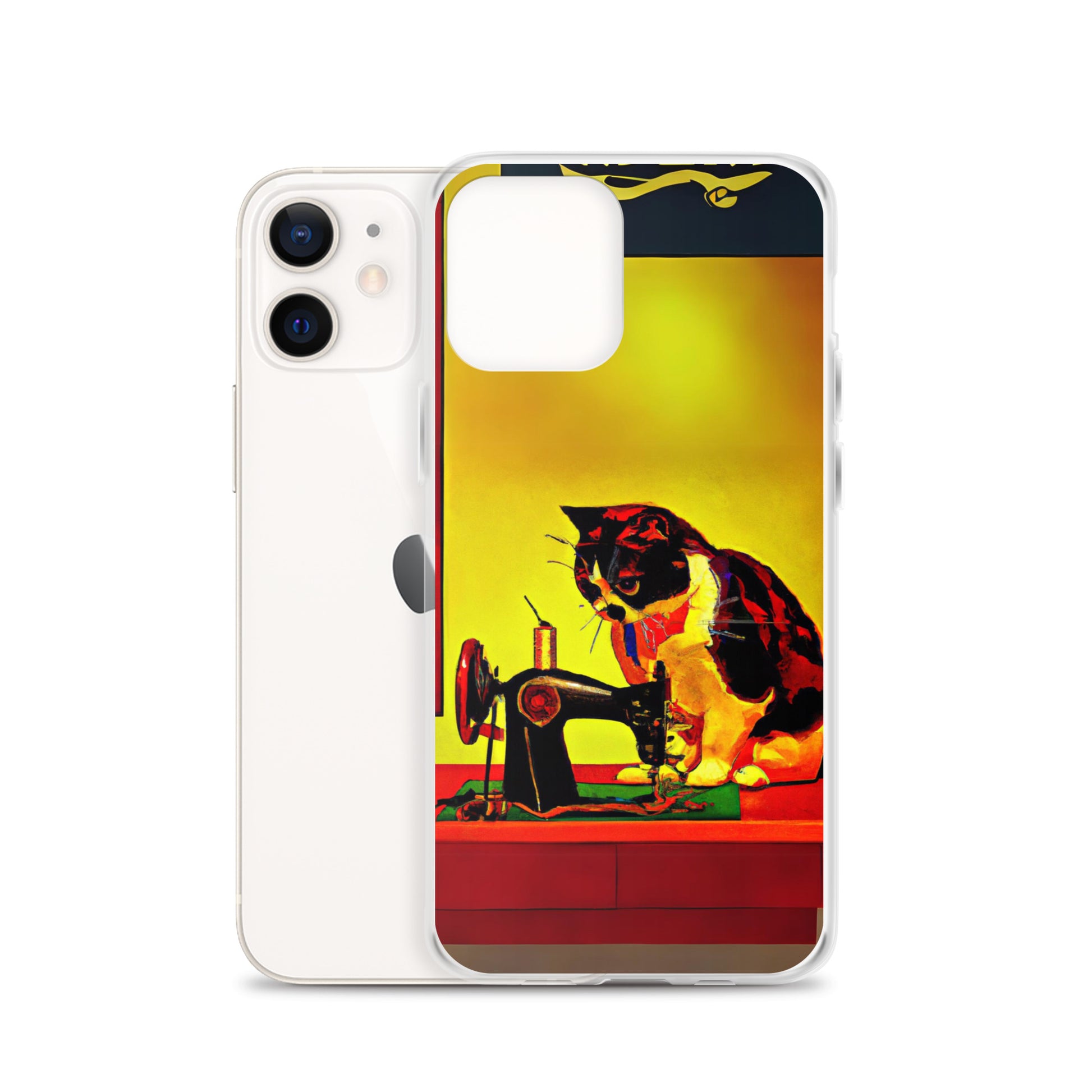 iPhone® "Sewing Cats" Clear Phone Case Design – The Perfect Gift for People who Love to Sew