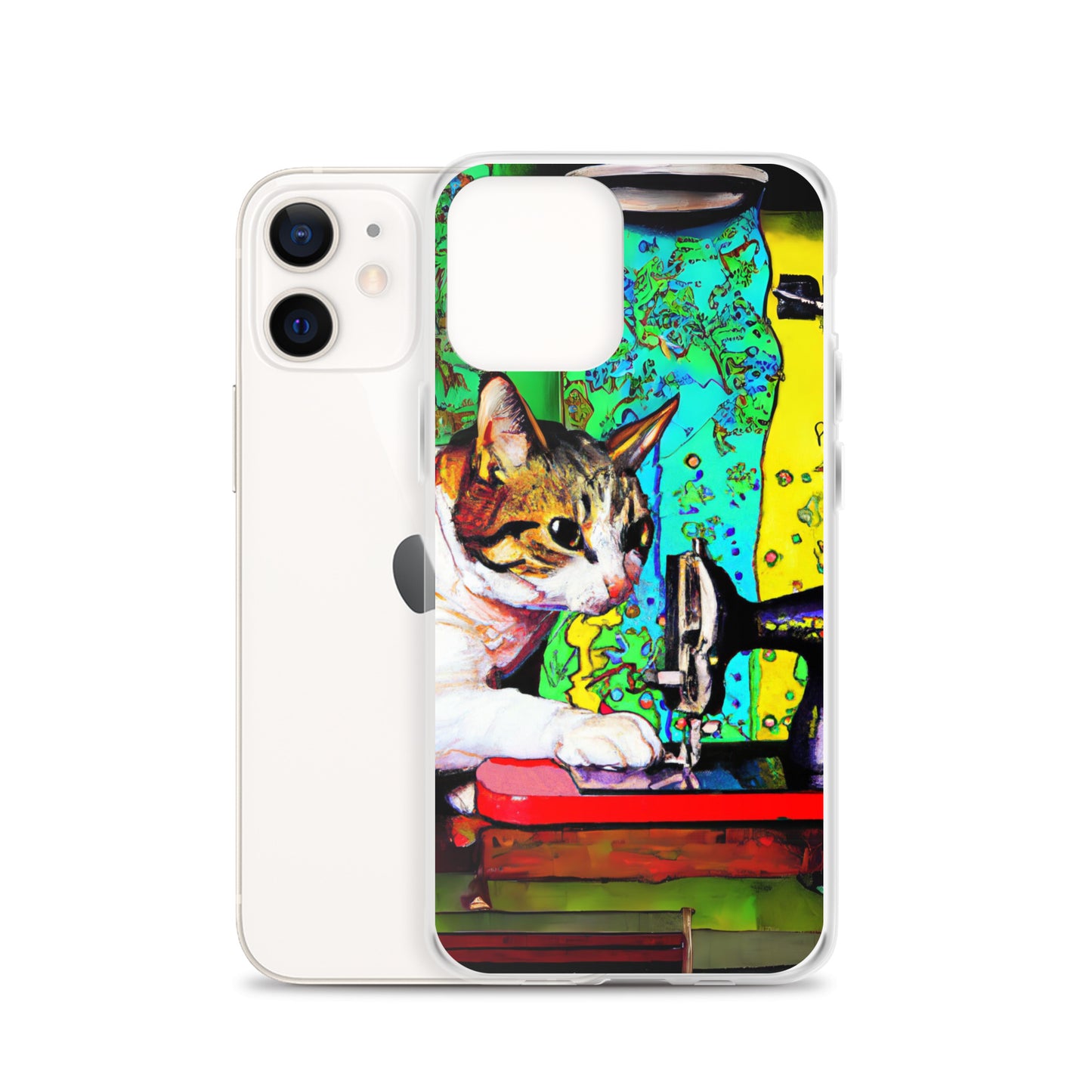 iPhone® "Sewing Cats" Clear Phone Case Design – The Perfect Gift for People who Love to Sew