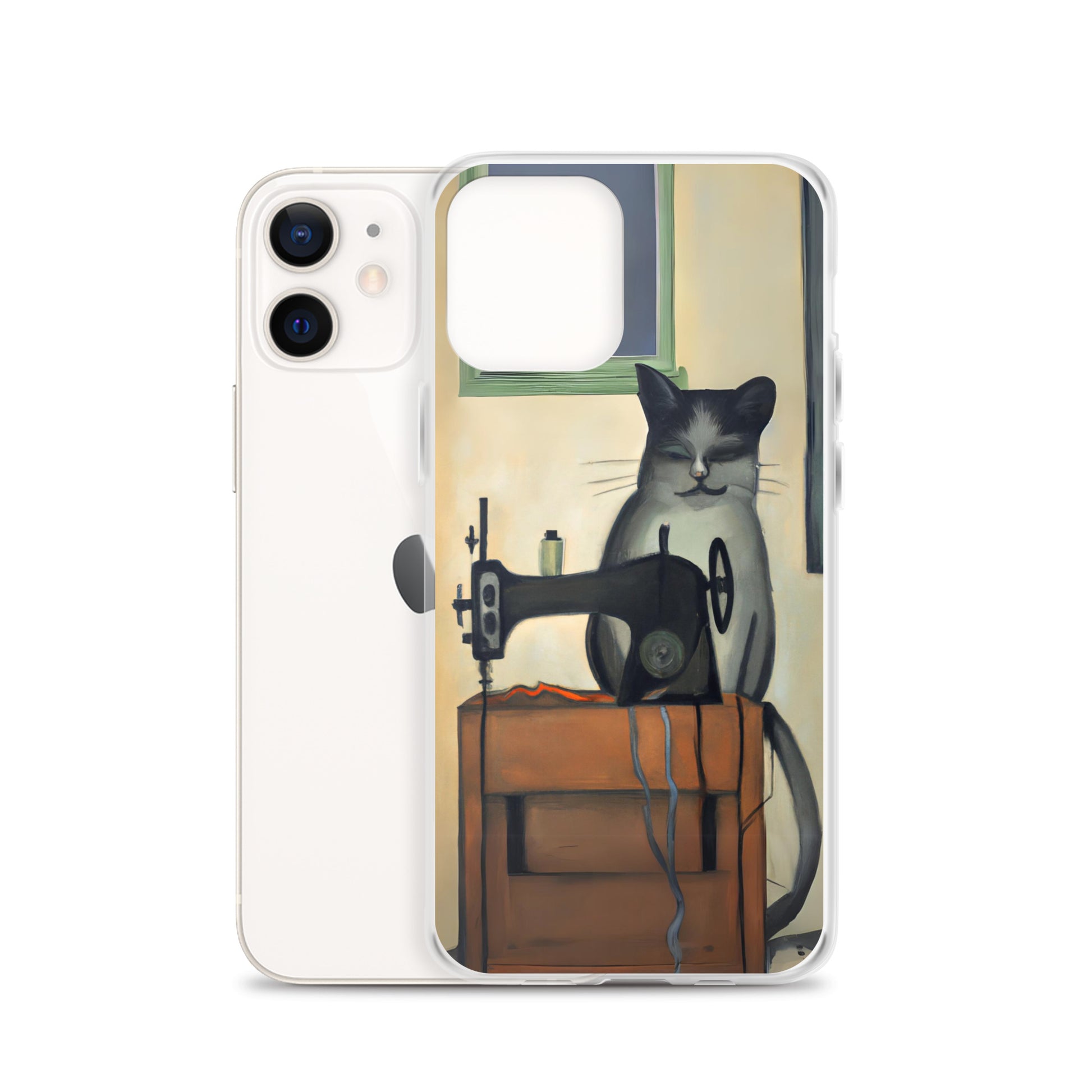 iPhone® "Sewing Cats" Clear Phone Case Design – The Perfect Gift for People who Love to Sew