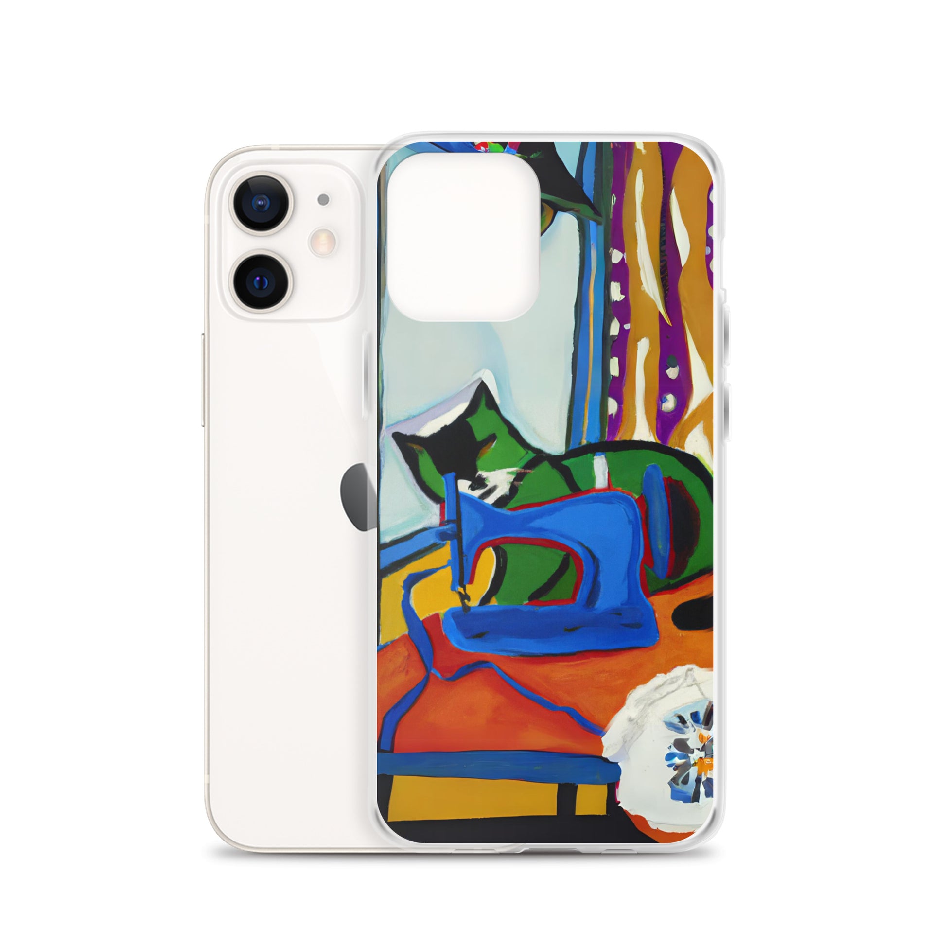 iPhone® "Sewing Cats" Clear Phone Case Design – The Perfect Gift for People who Love to Sew