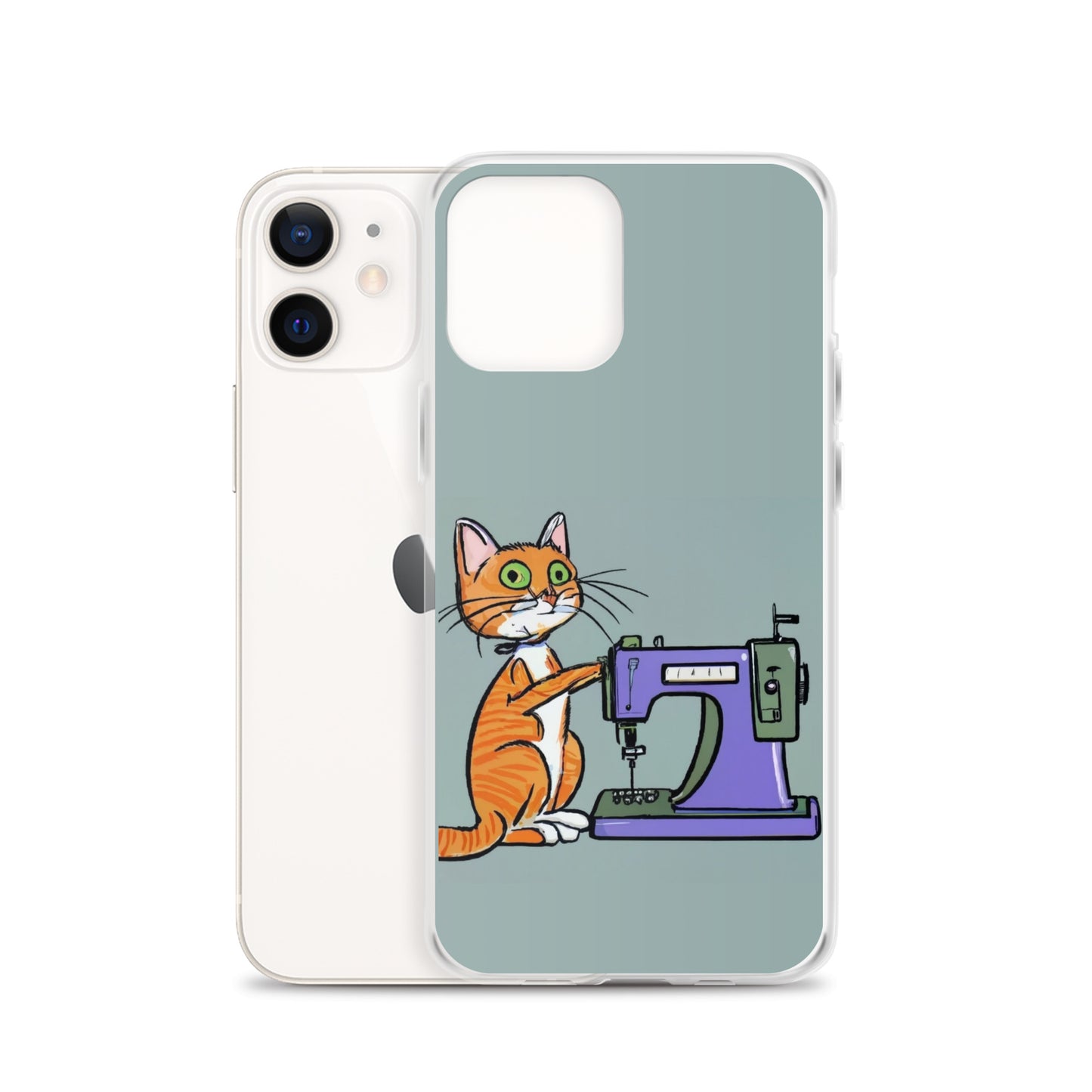 iPhone® "Sewing Cats" Clear Phone Case Design – The Perfect Gift for People who Love to Sew