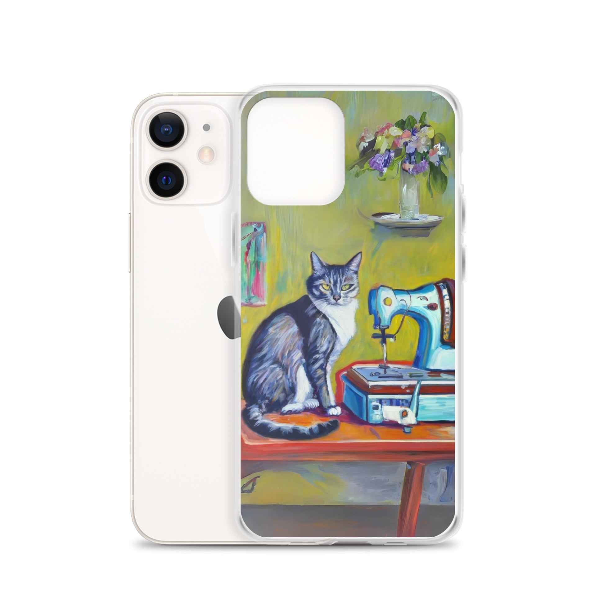 iPhone® "Sewing Cats" Clear Phone Case Design – The Perfect Gift for People who Love to Sew